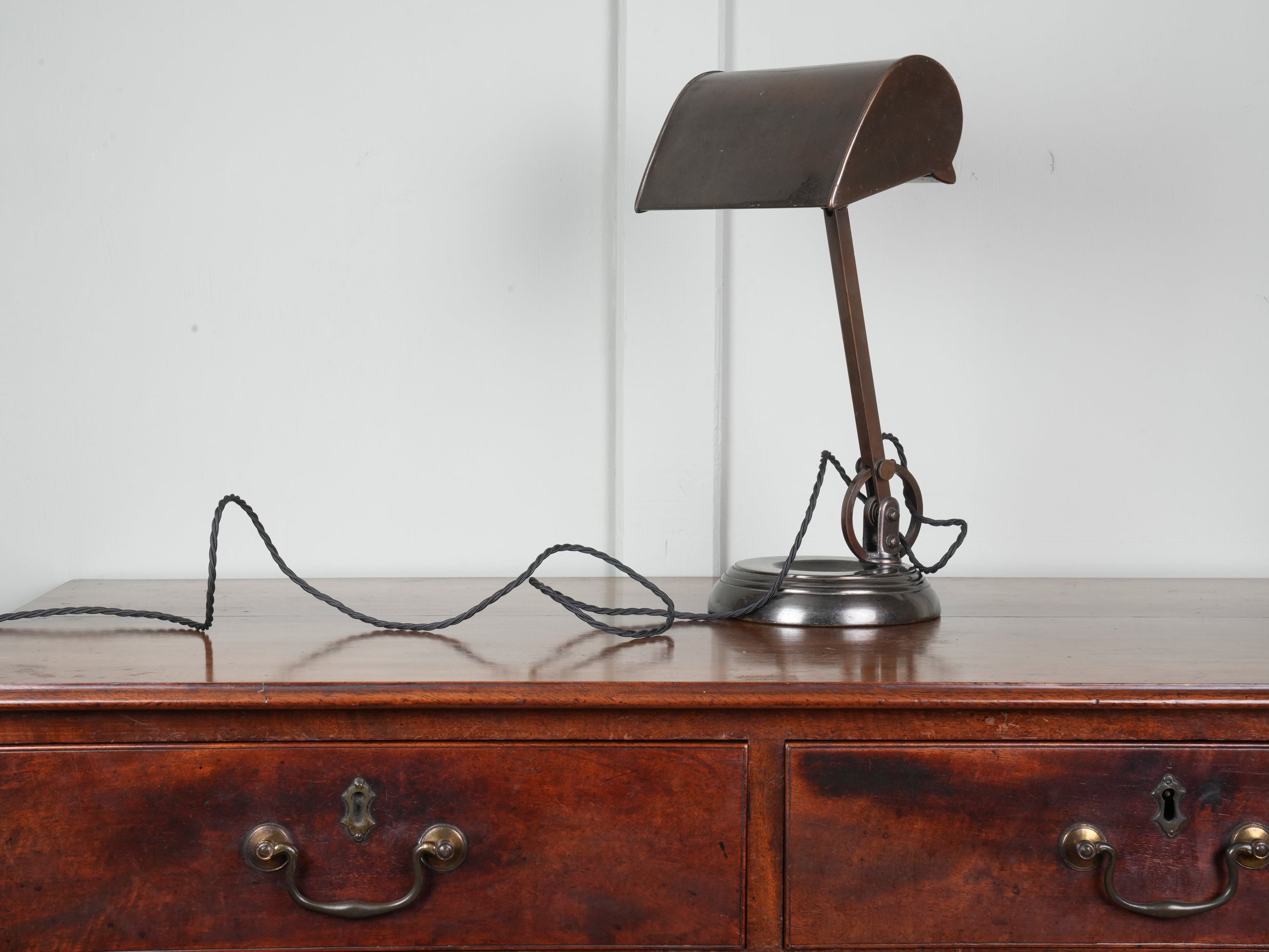 A 1930s Brass Bankers Desk Lamp