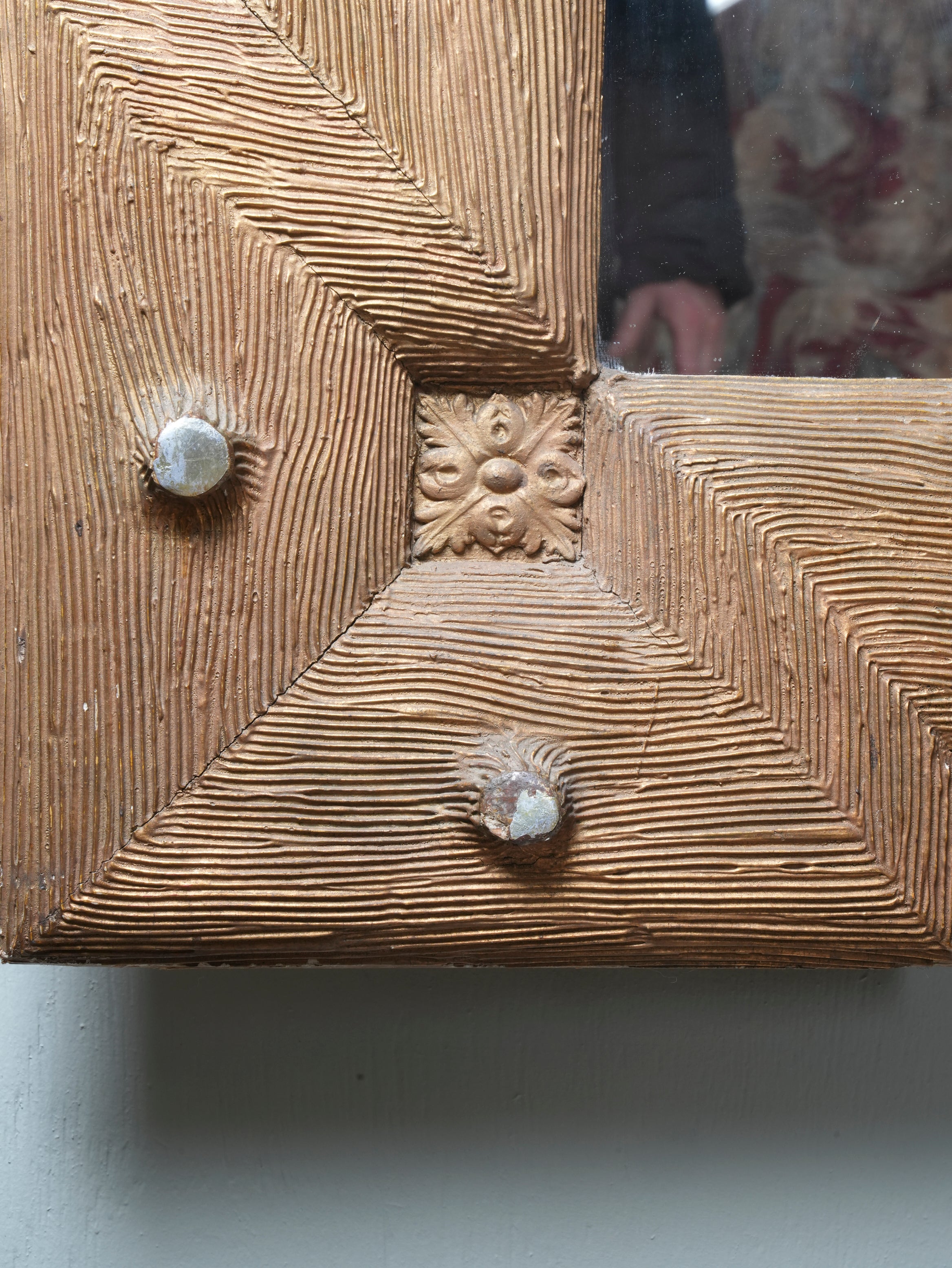 A 19th Century Baltic Faux Timber Gilt Mirror