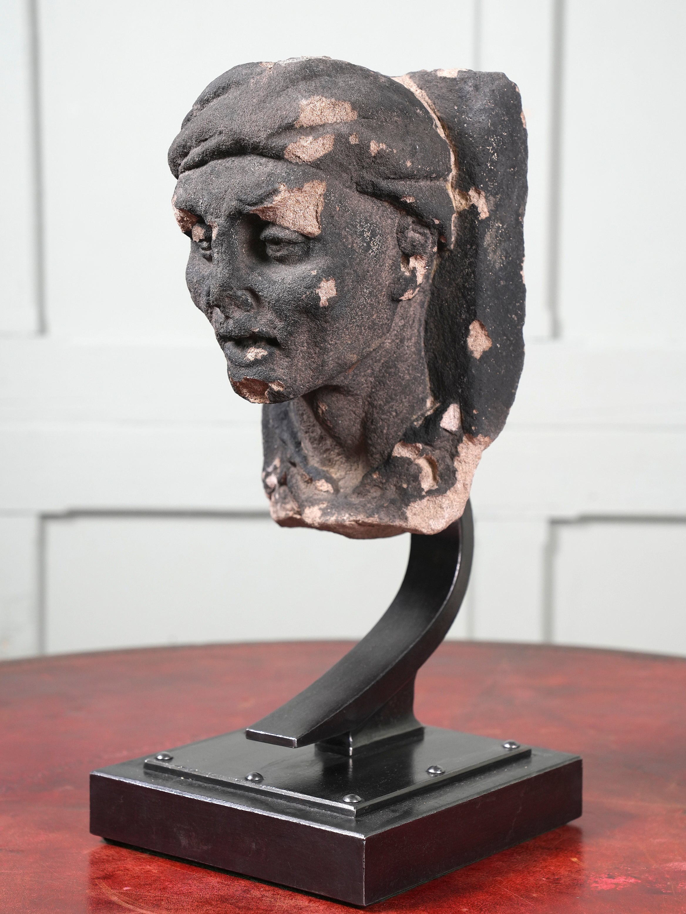 A 19th Century Carved Sand Stone Male Bust