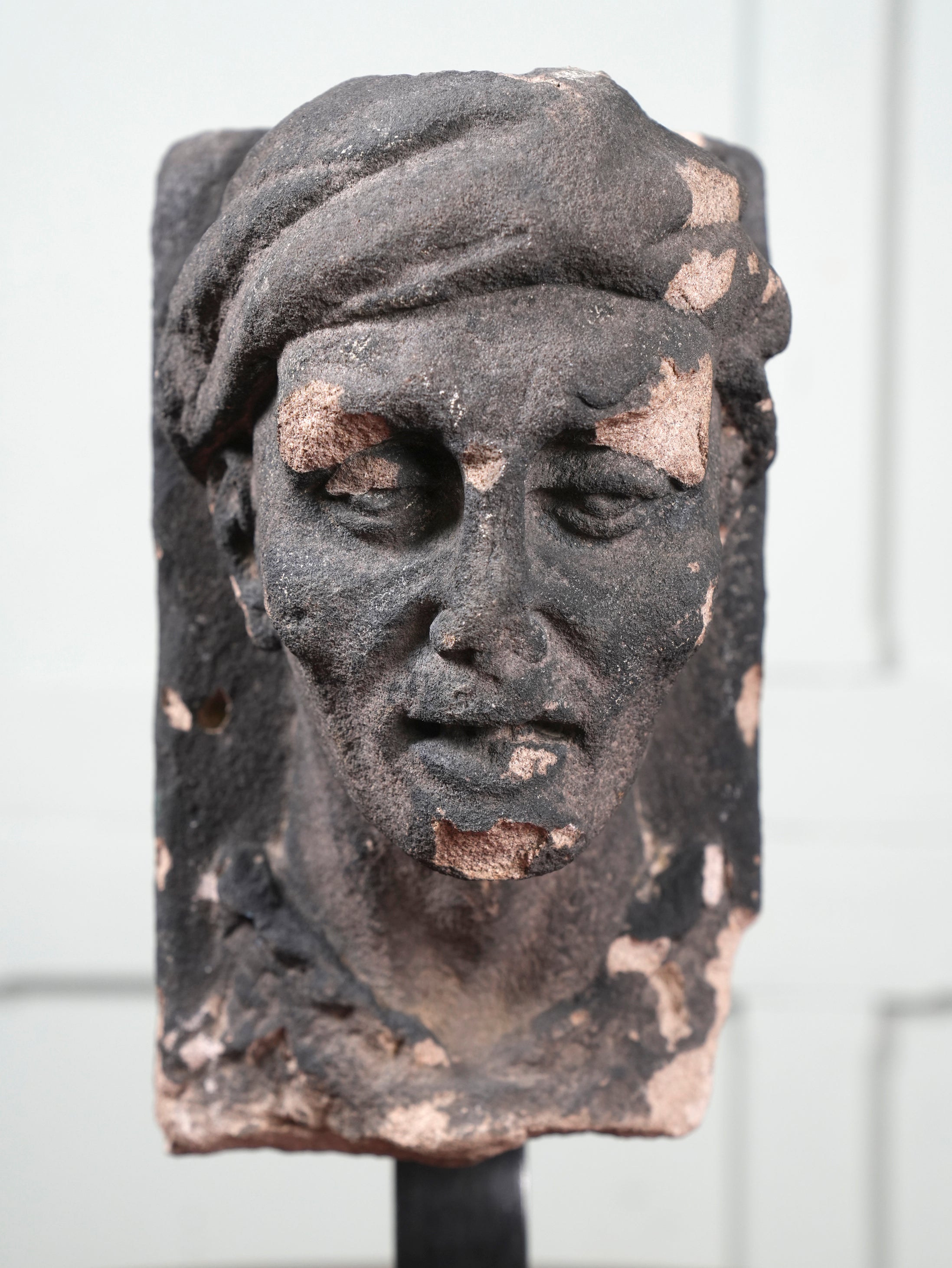 A 19th Century Carved Sand Stone Male Bust