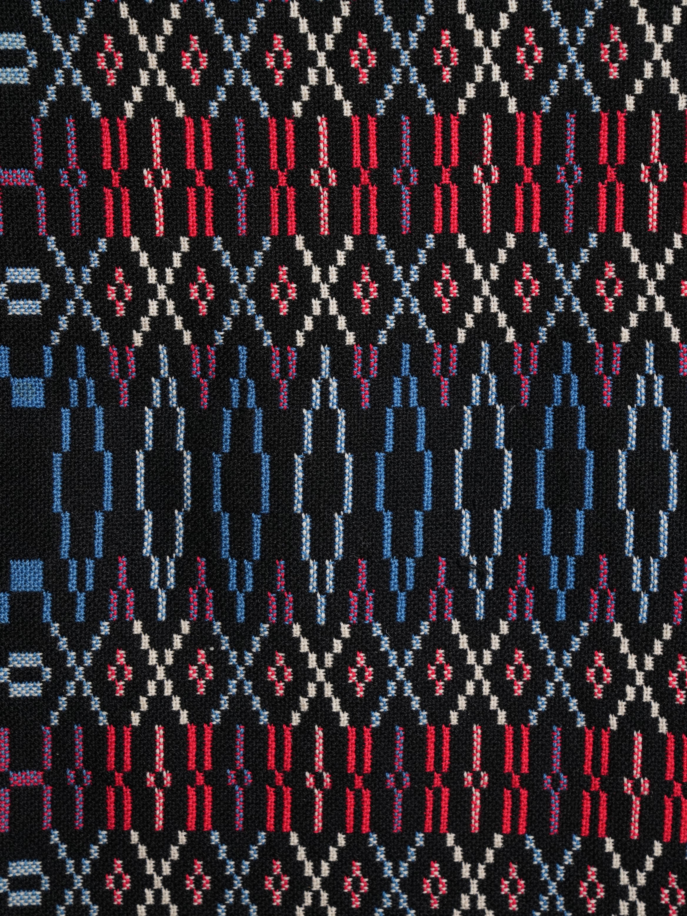 A Welsh “Liquorice Allsort” Tapestry Blanket