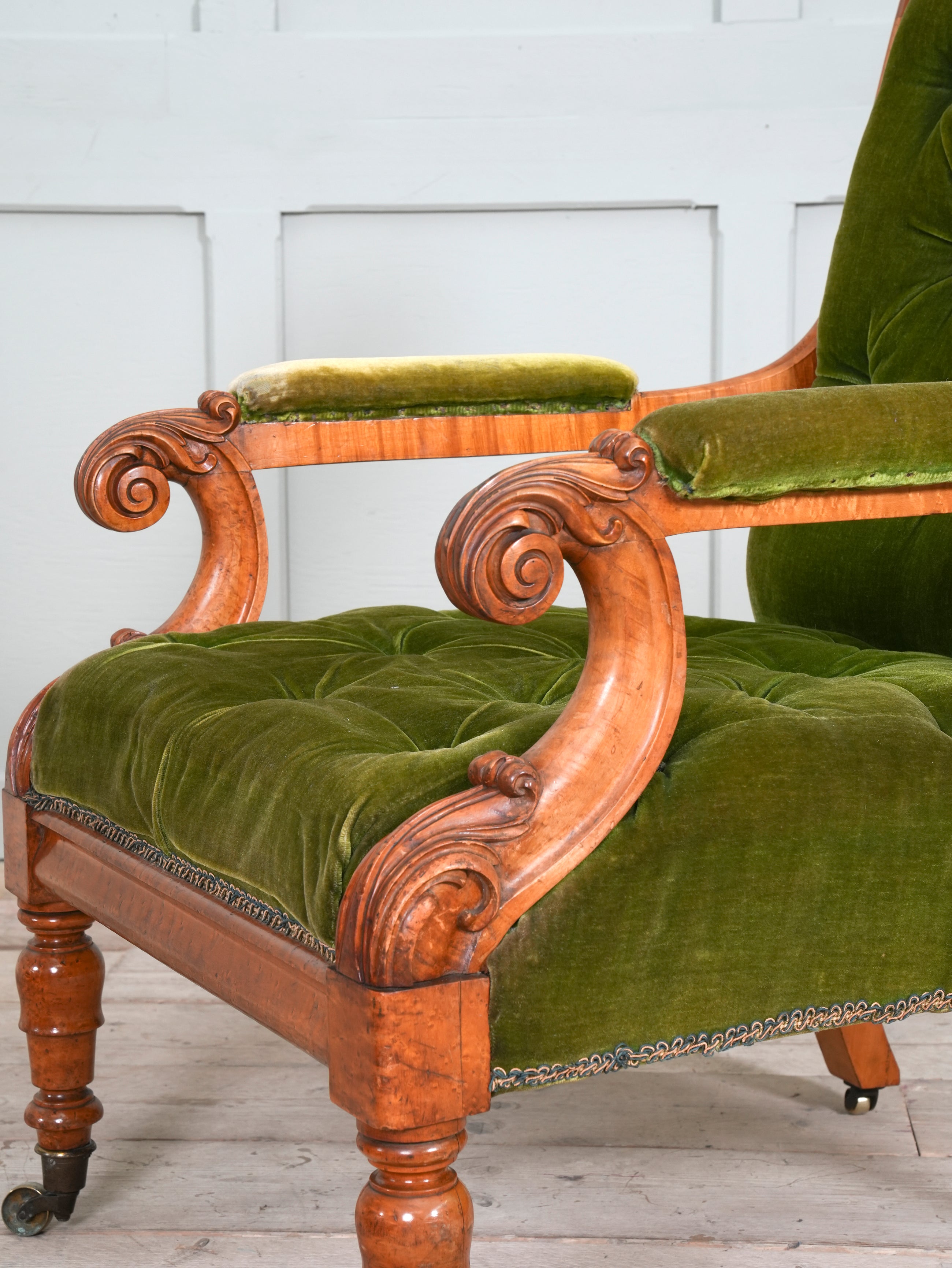 A William IV Birds Eye Maple Armchair
