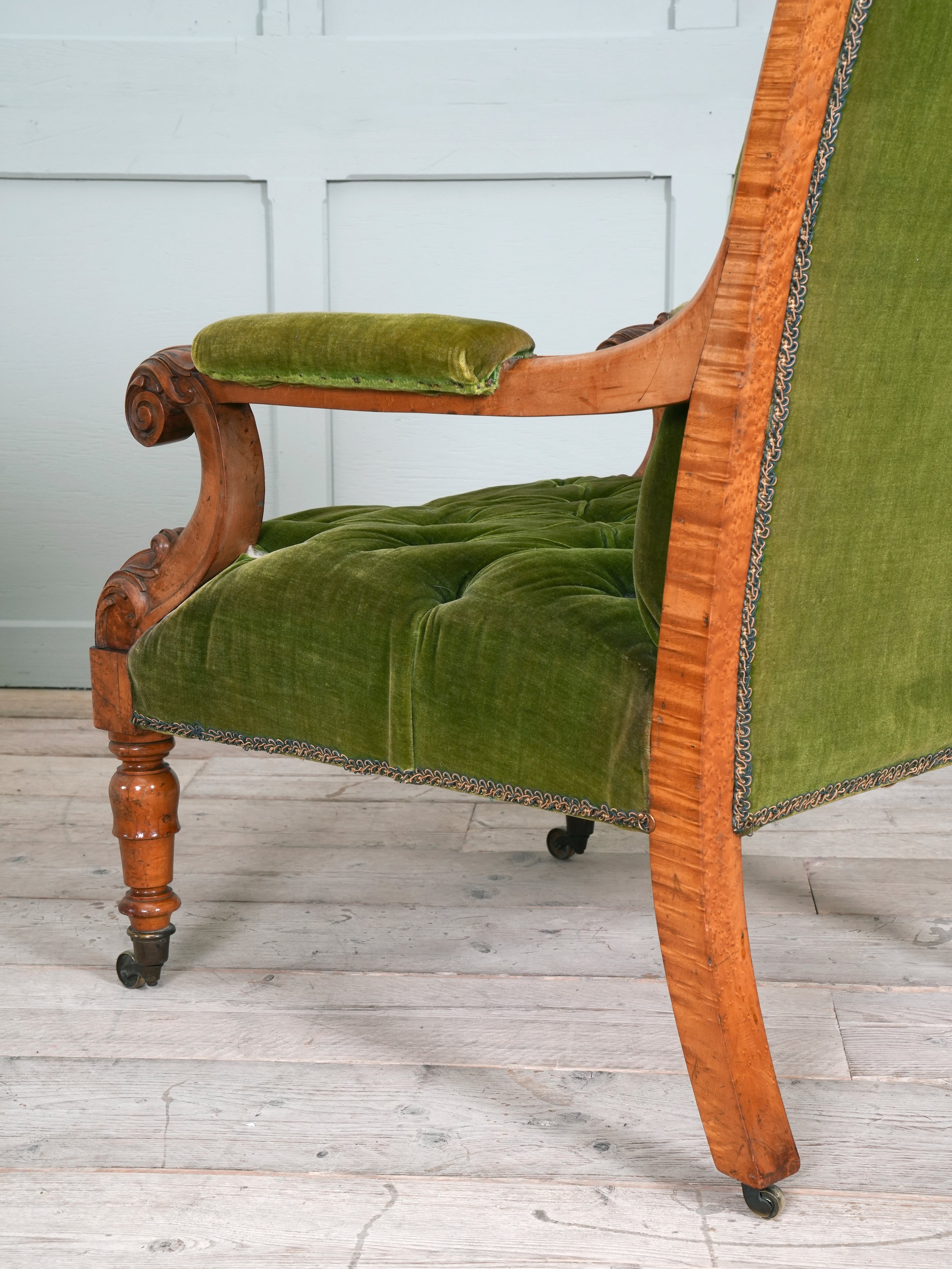 A William IV Birds Eye Maple Armchair