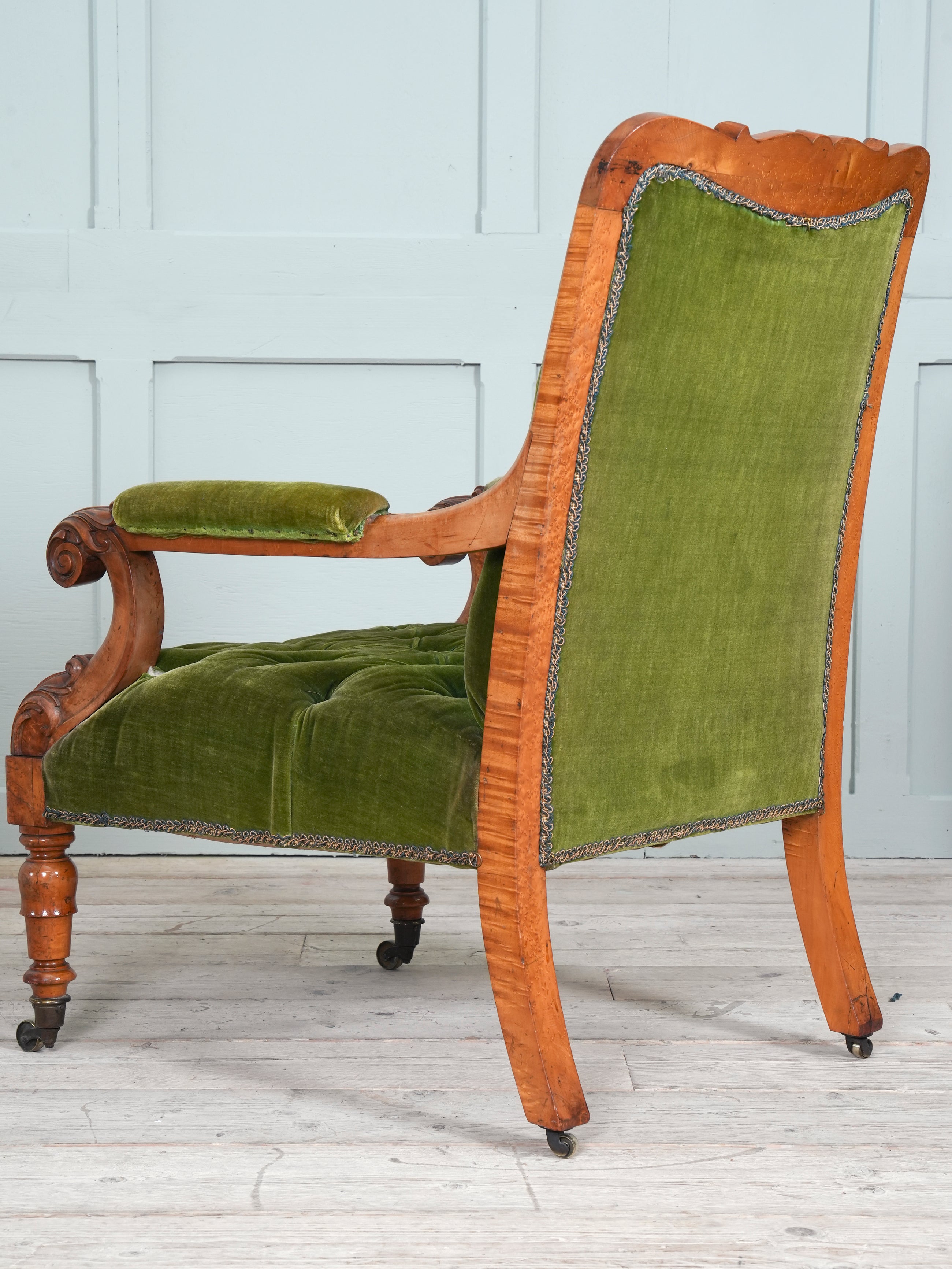 A William IV Birds Eye Maple Armchair