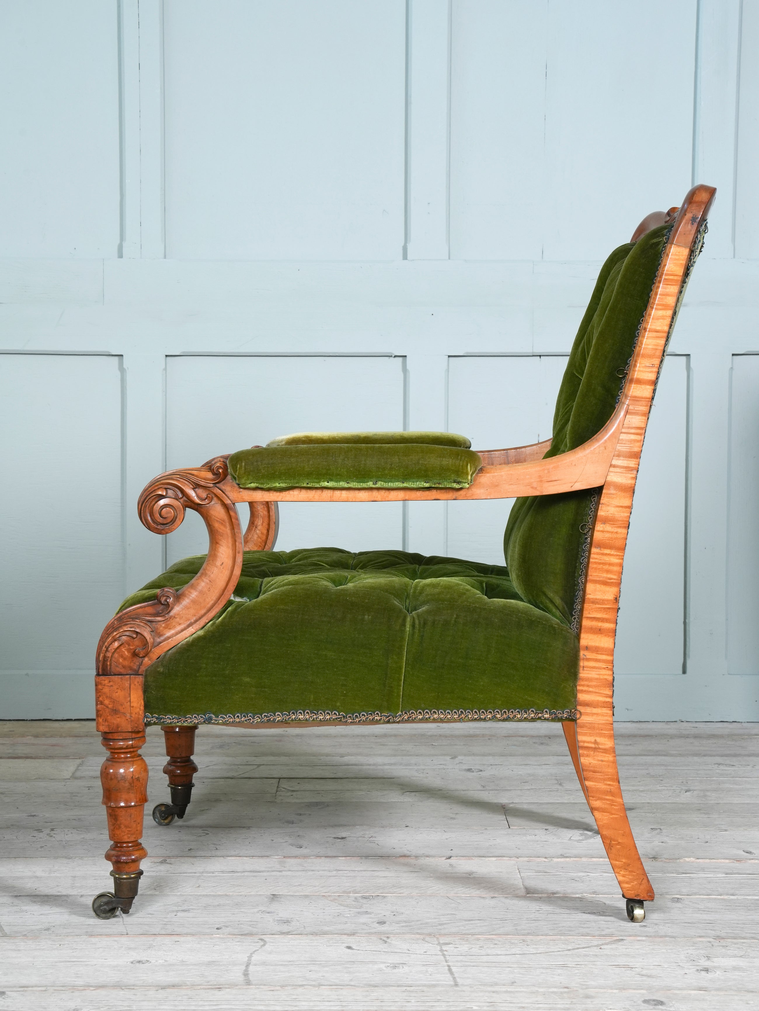 A William IV Birds Eye Maple Armchair