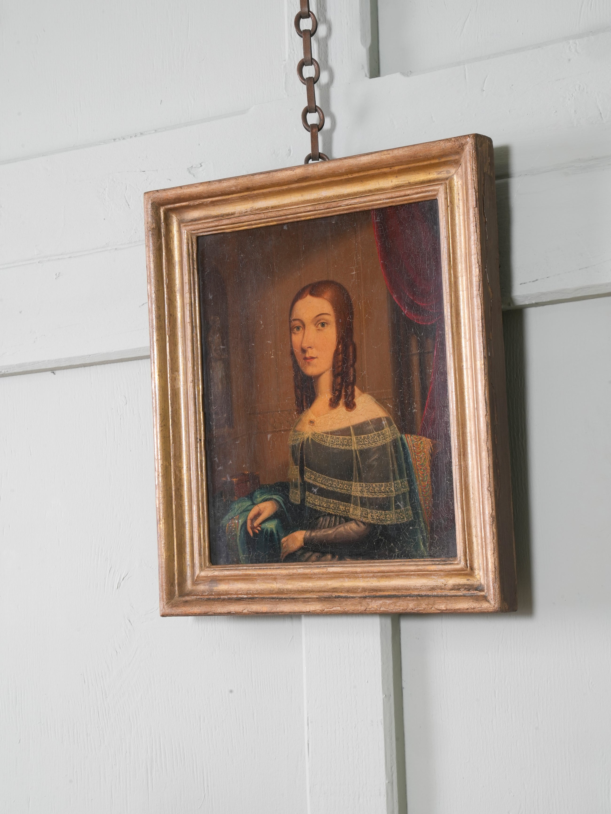 18th Century Oil on Tin of Martha Barker