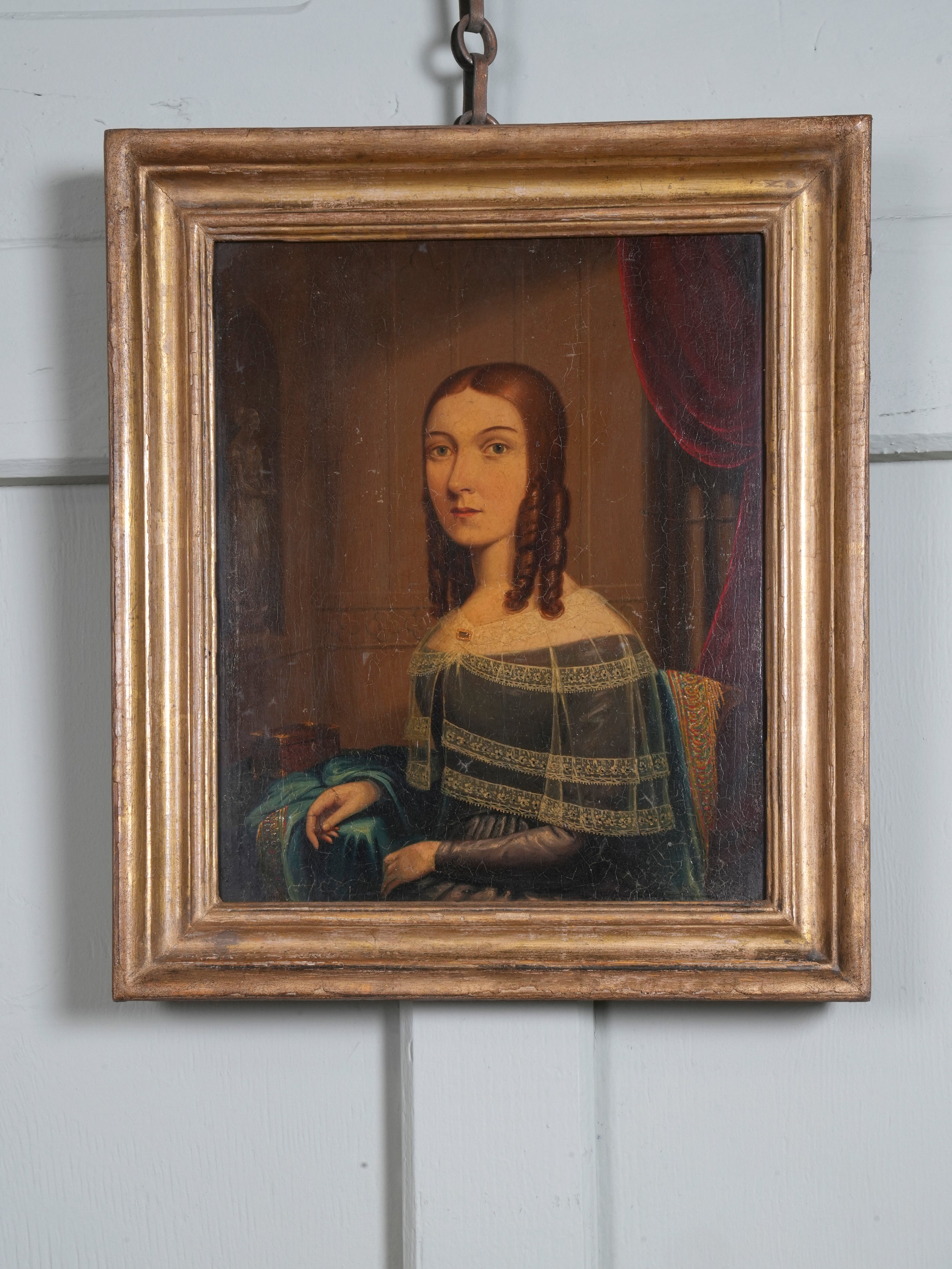 18th Century Oil on Tin of Martha Barker