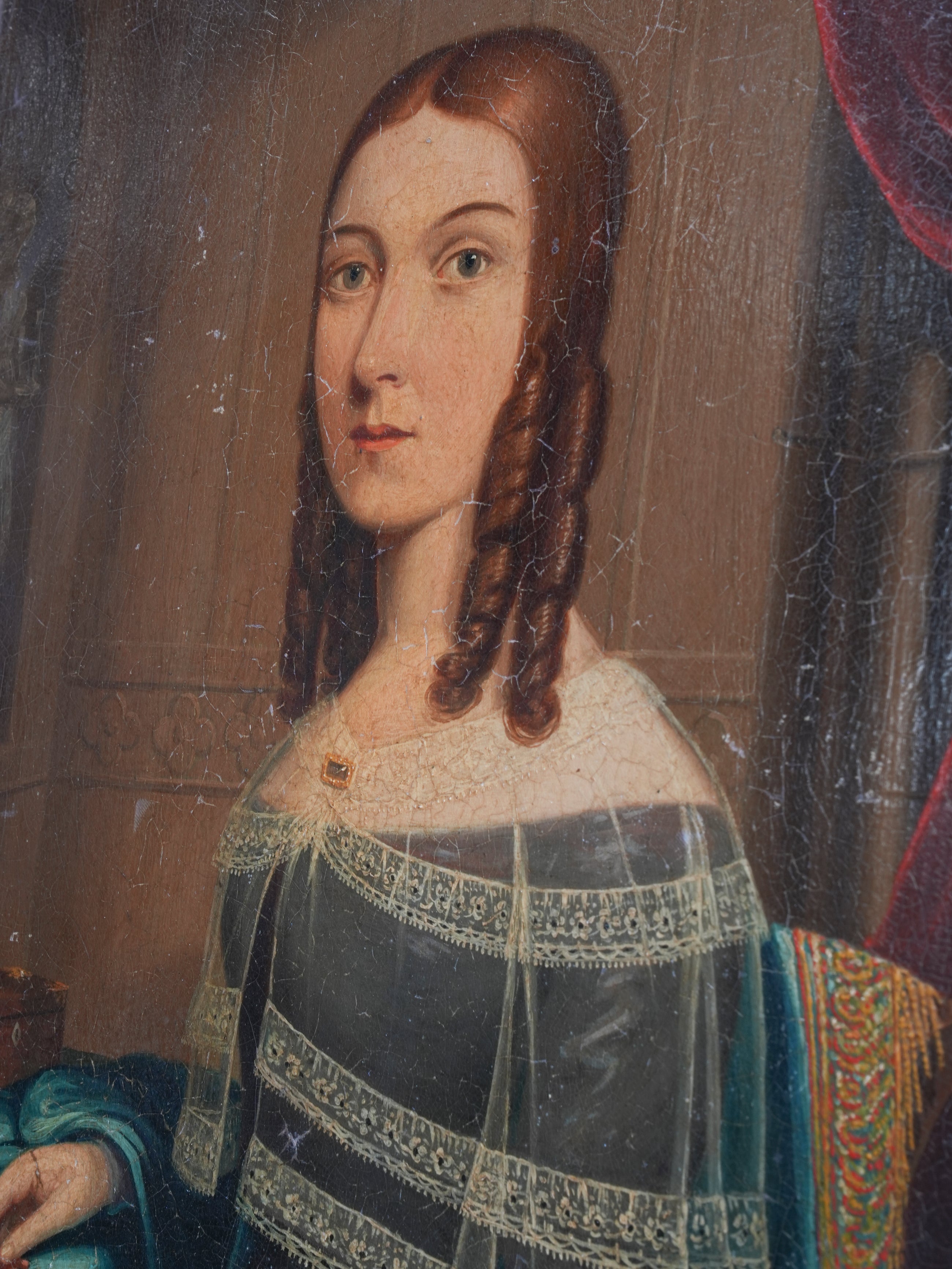 18th Century Oil on Tin of Martha Barker