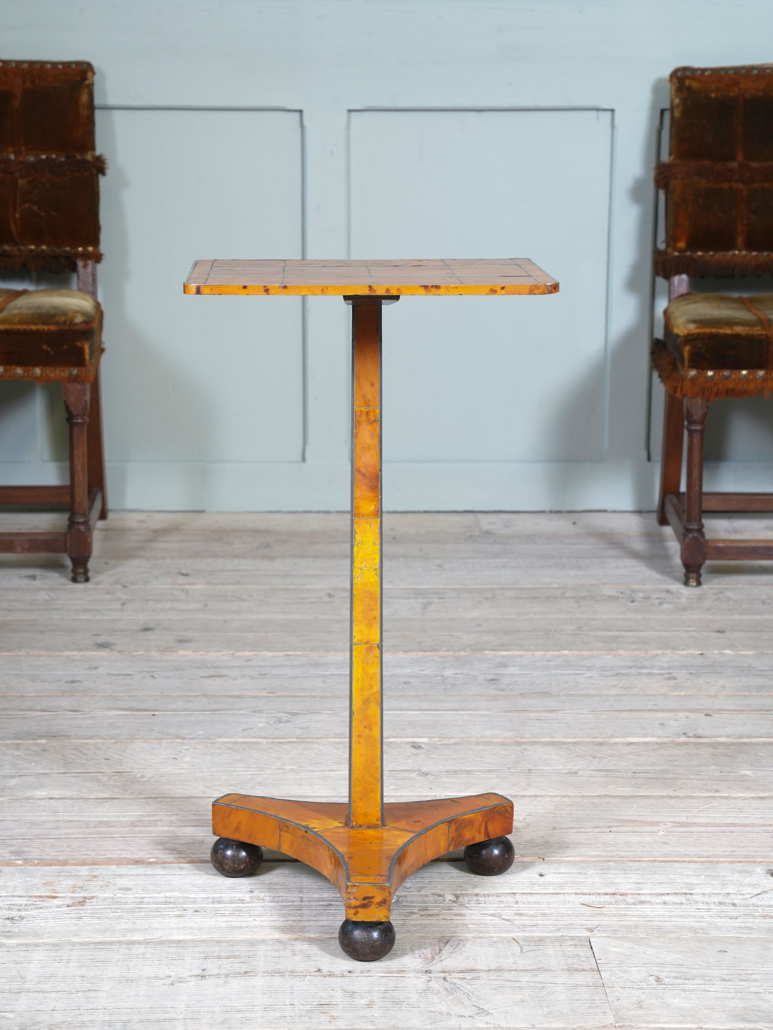 A Regency Tortoiseshell & Pewter Occasional Table