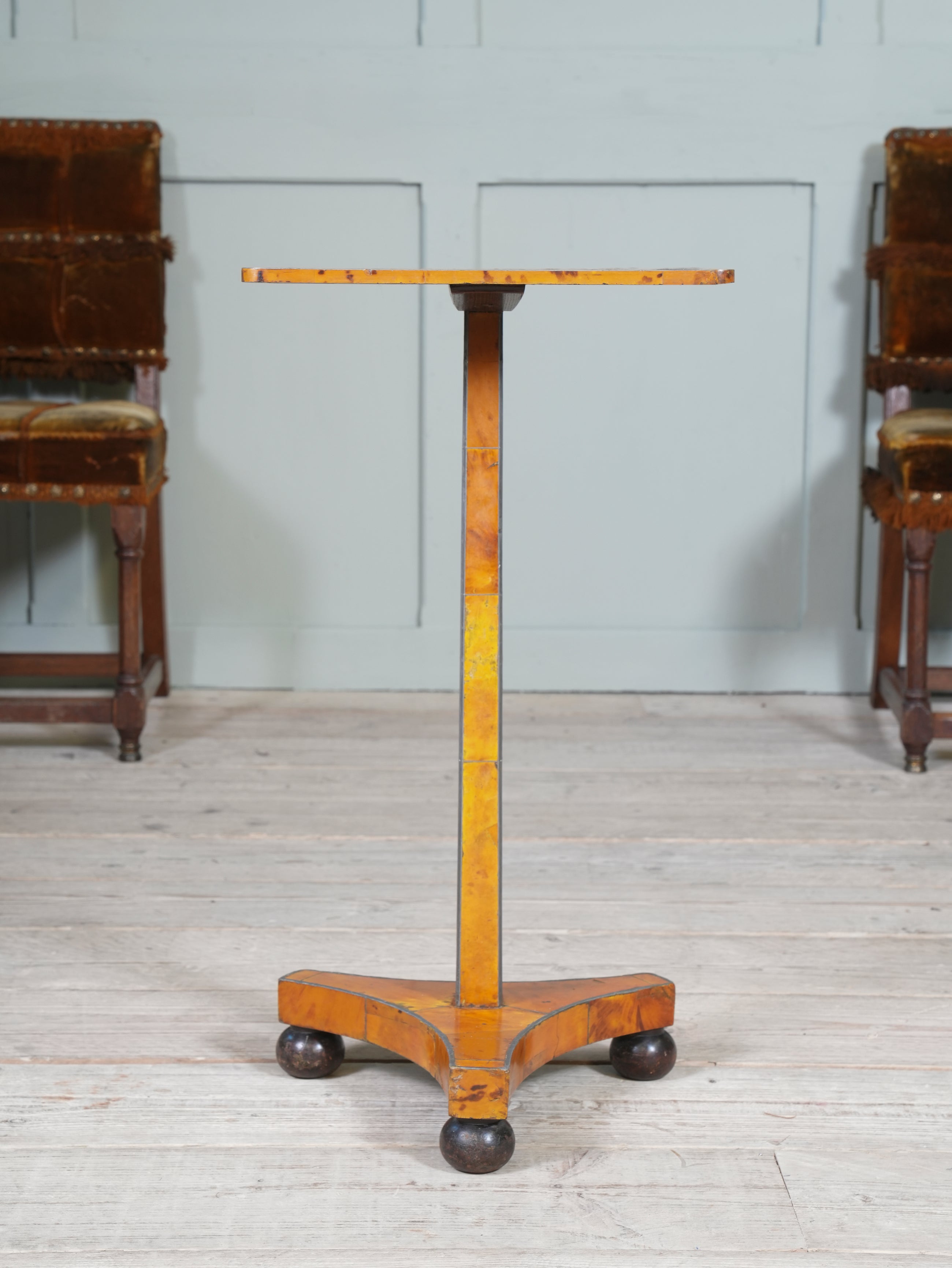 A Regency Tortoiseshell & Pewter Occasional Table
