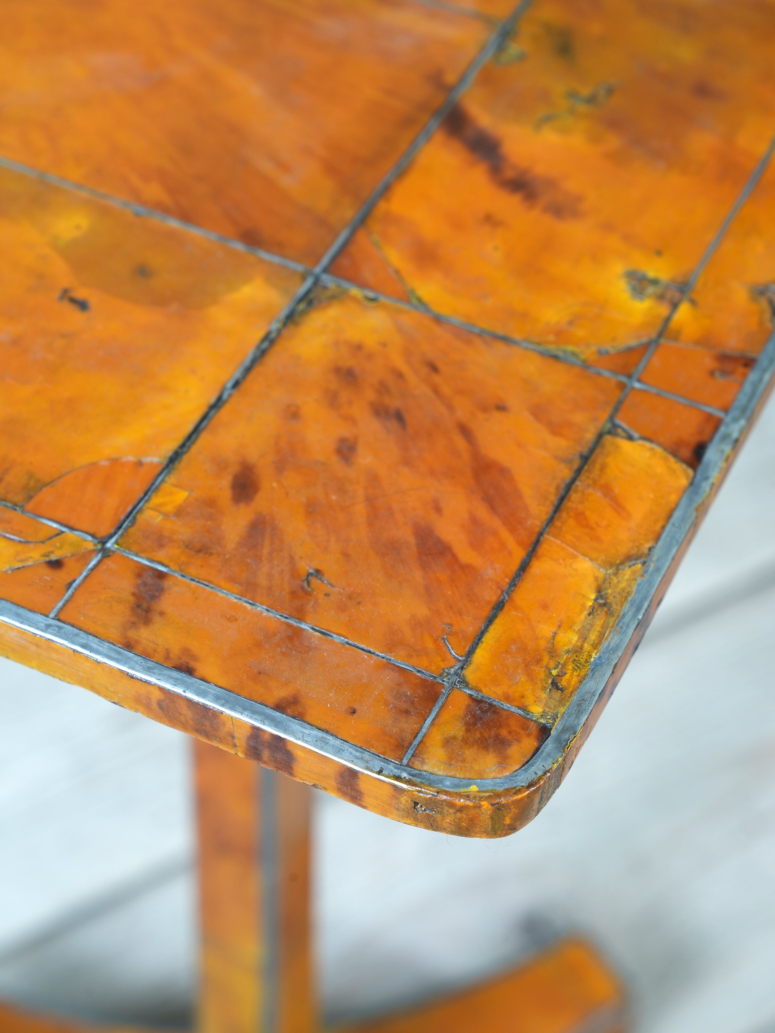 A Regency Tortoiseshell & Pewter Occasional Table