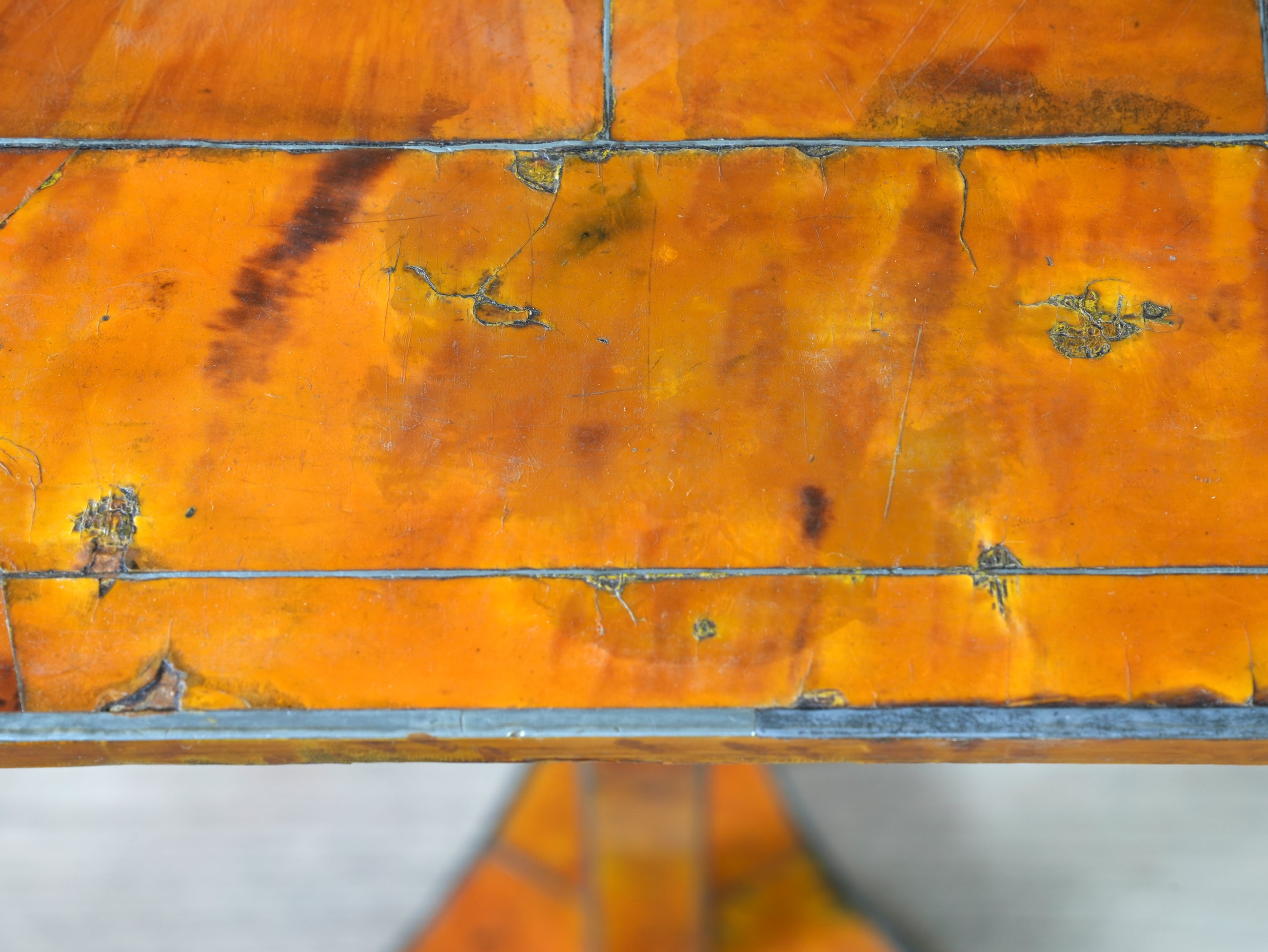 A Regency Tortoiseshell & Pewter Occasional Table