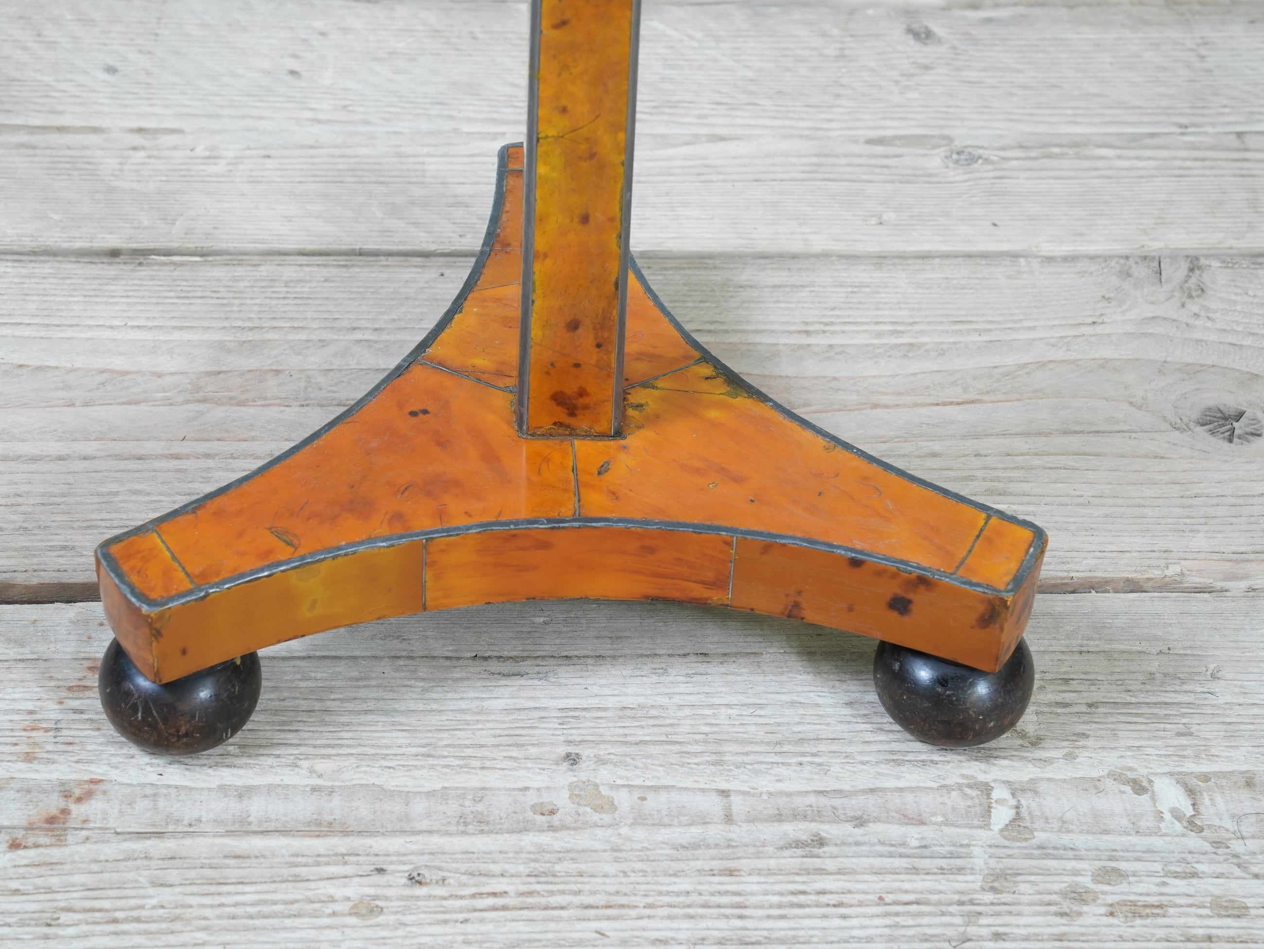 A Regency Tortoiseshell & Pewter Occasional Table