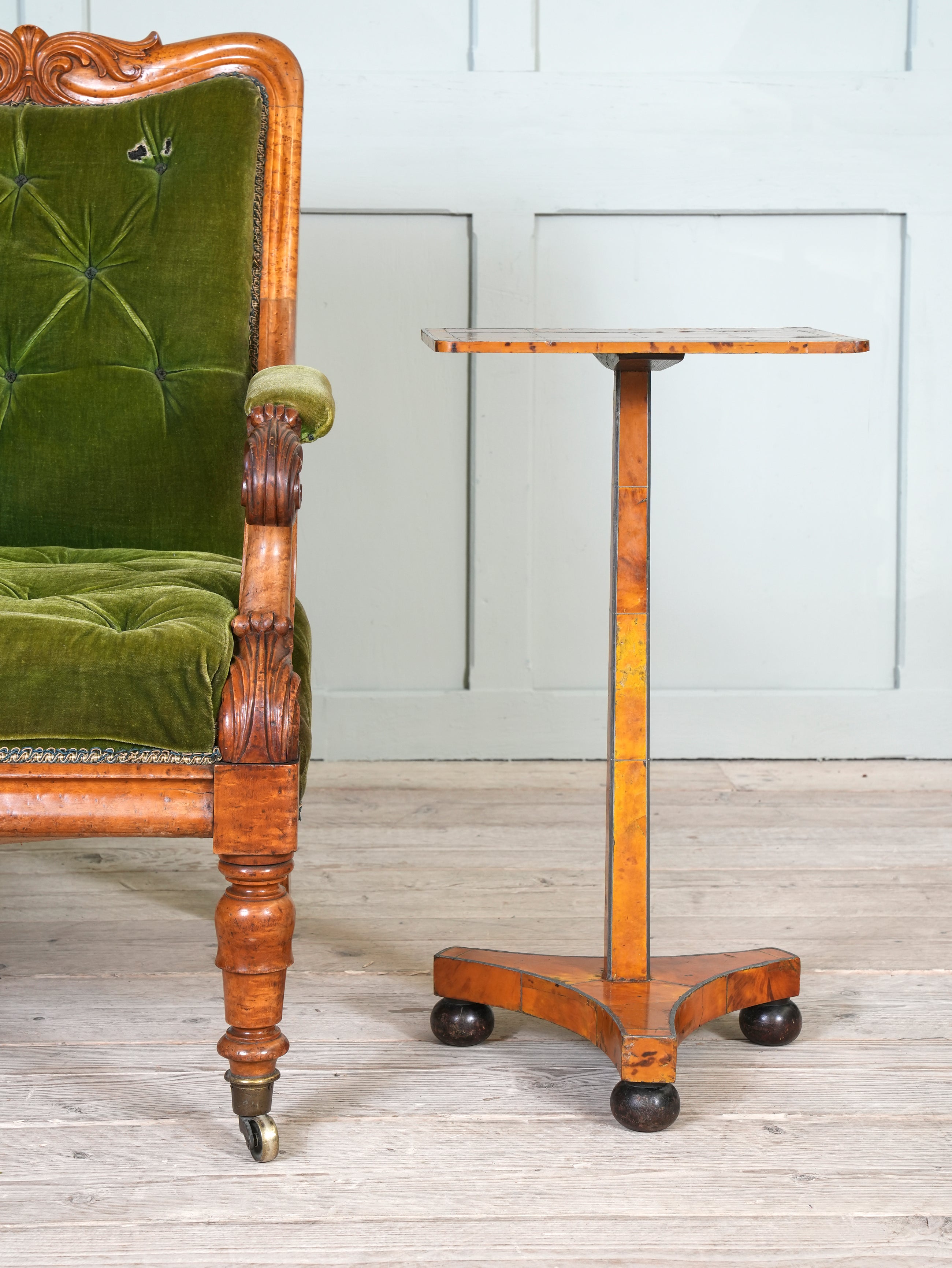 A Regency Tortoiseshell & Pewter Occasional Table