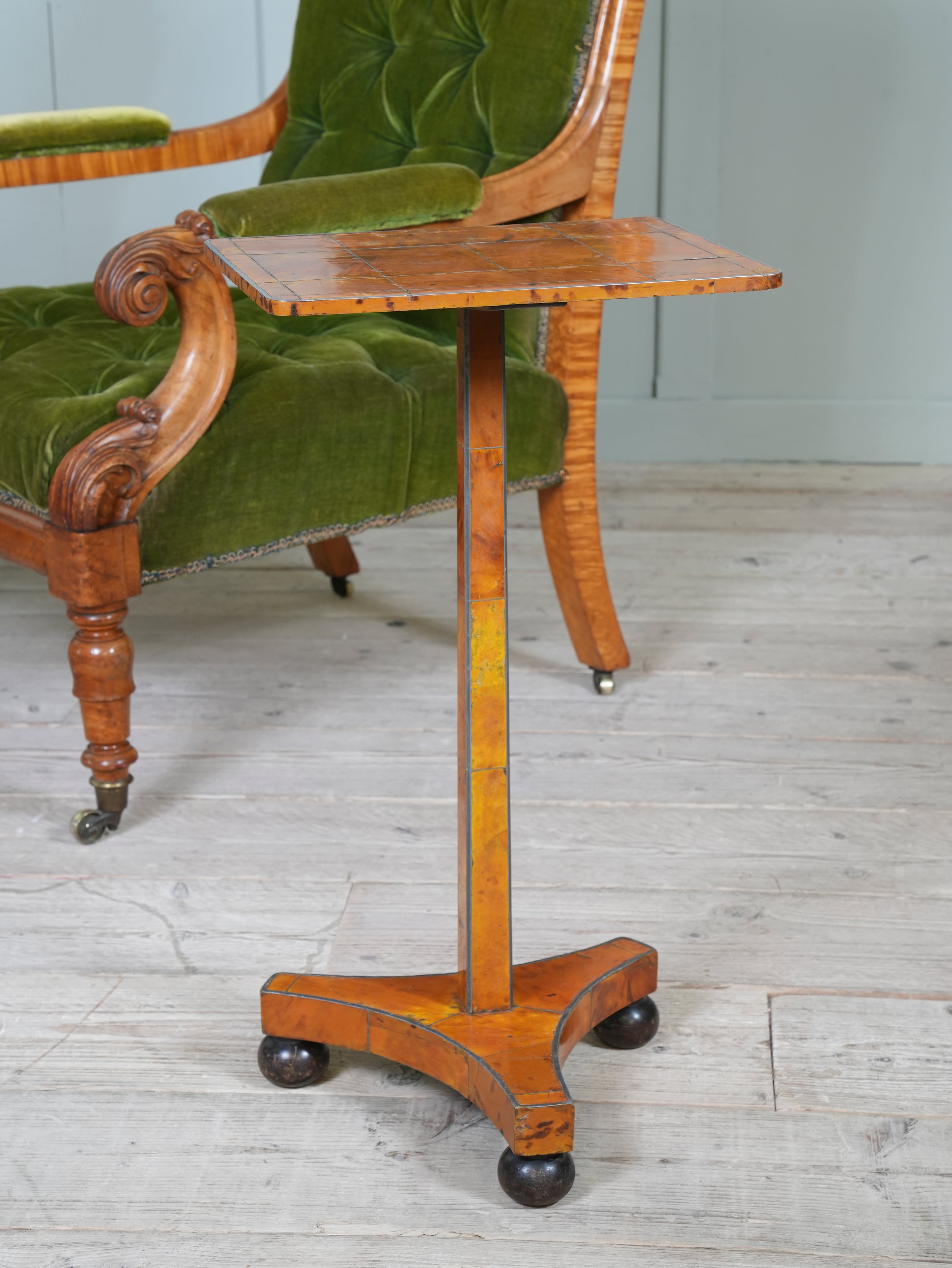 A Regency Tortoiseshell & Pewter Occasional Table