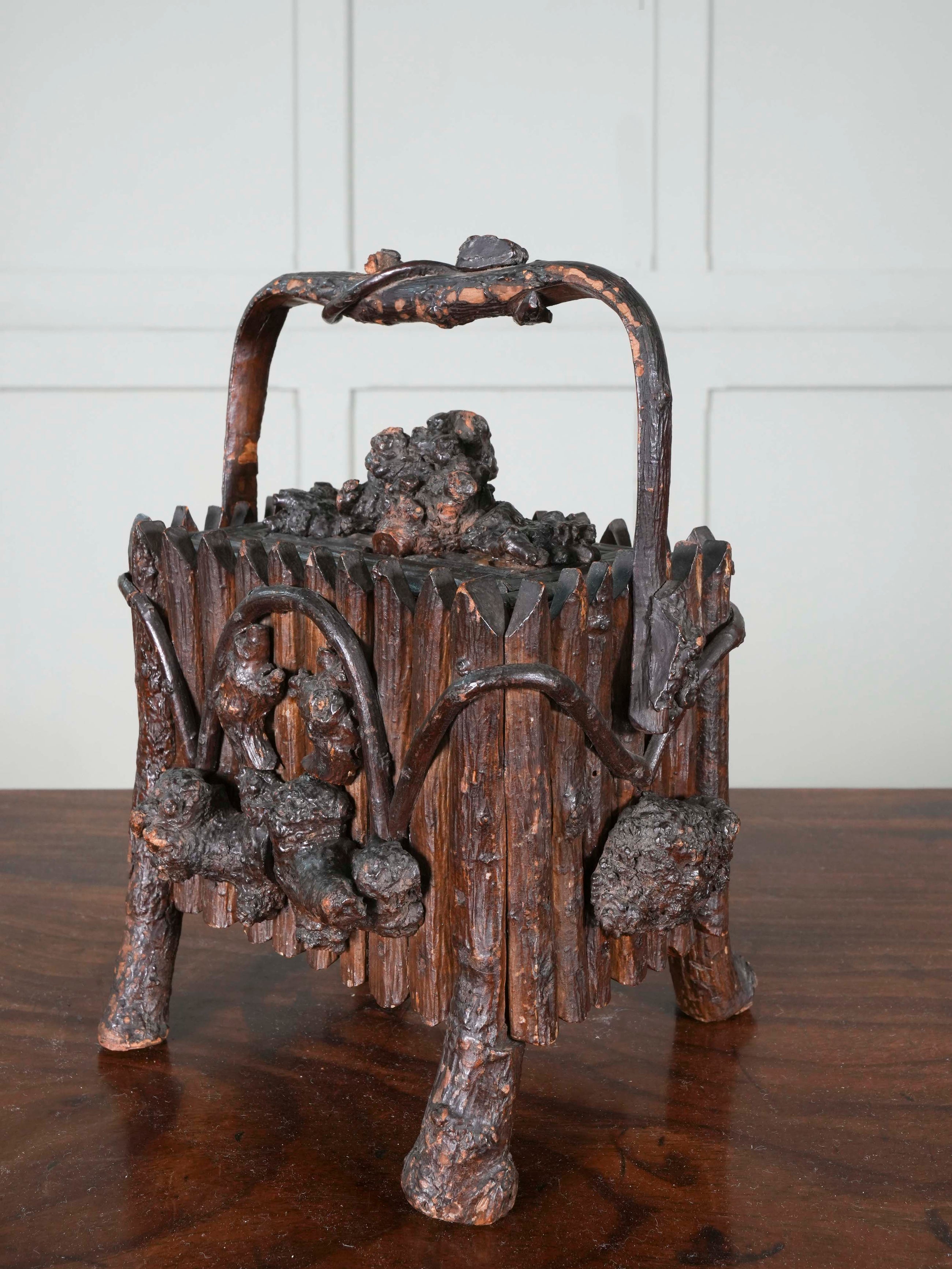 A Black Forest Briar Wood Trinket Box