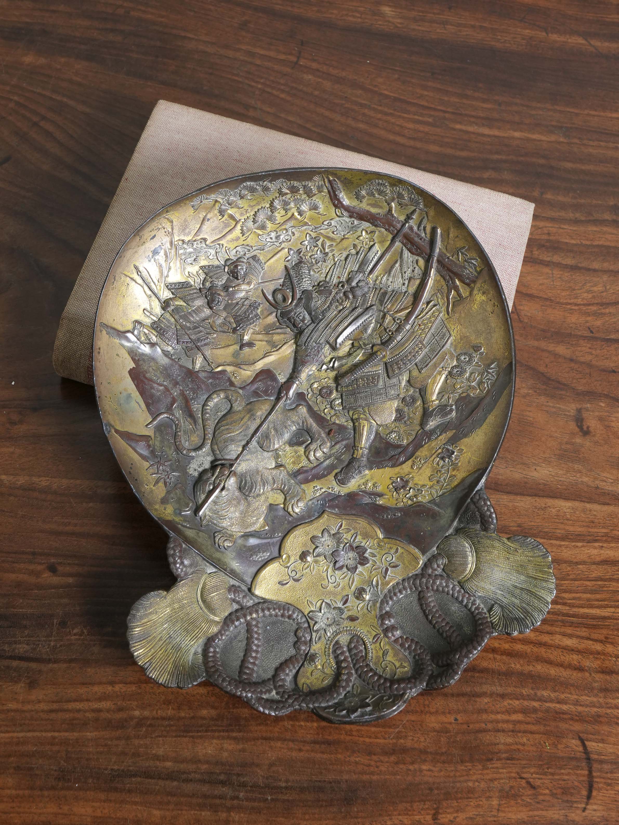 A Japanese Meiji Period Bronze Dish