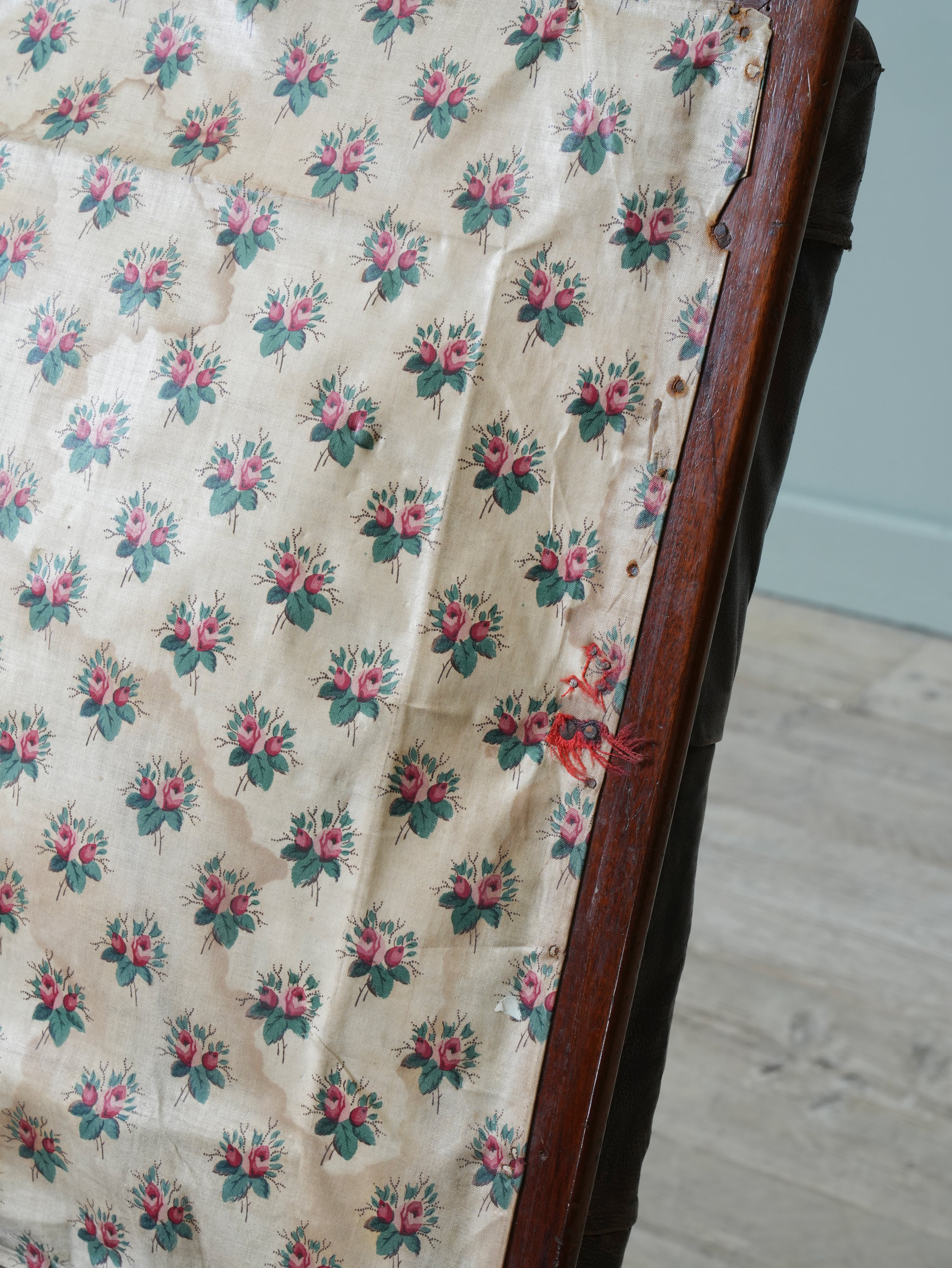 A 19th Century Buttoned Leather Box Ottoman