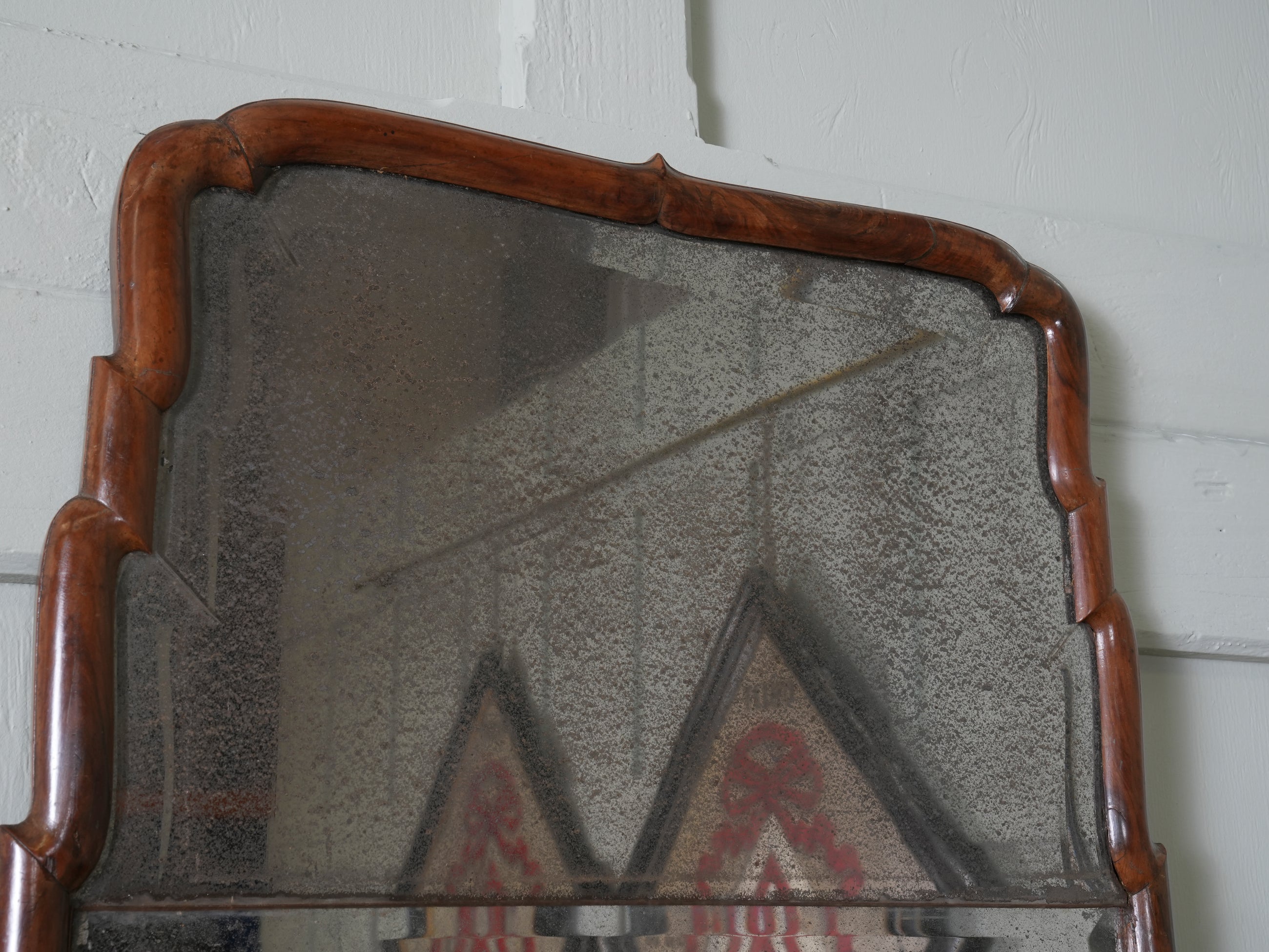 A Queen Anne Mahogany Pier Mirror
