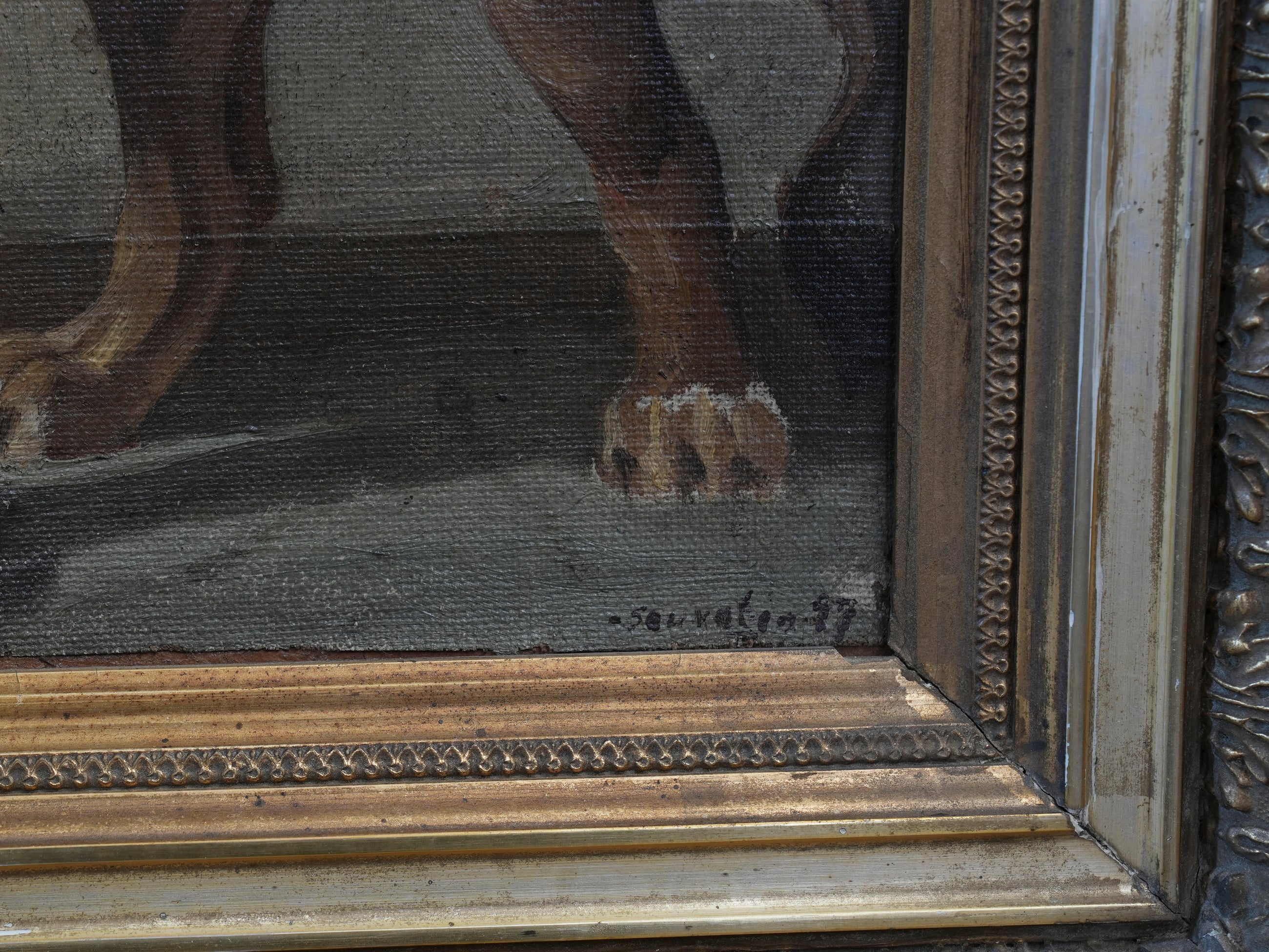 A 19th Century Oil On Board