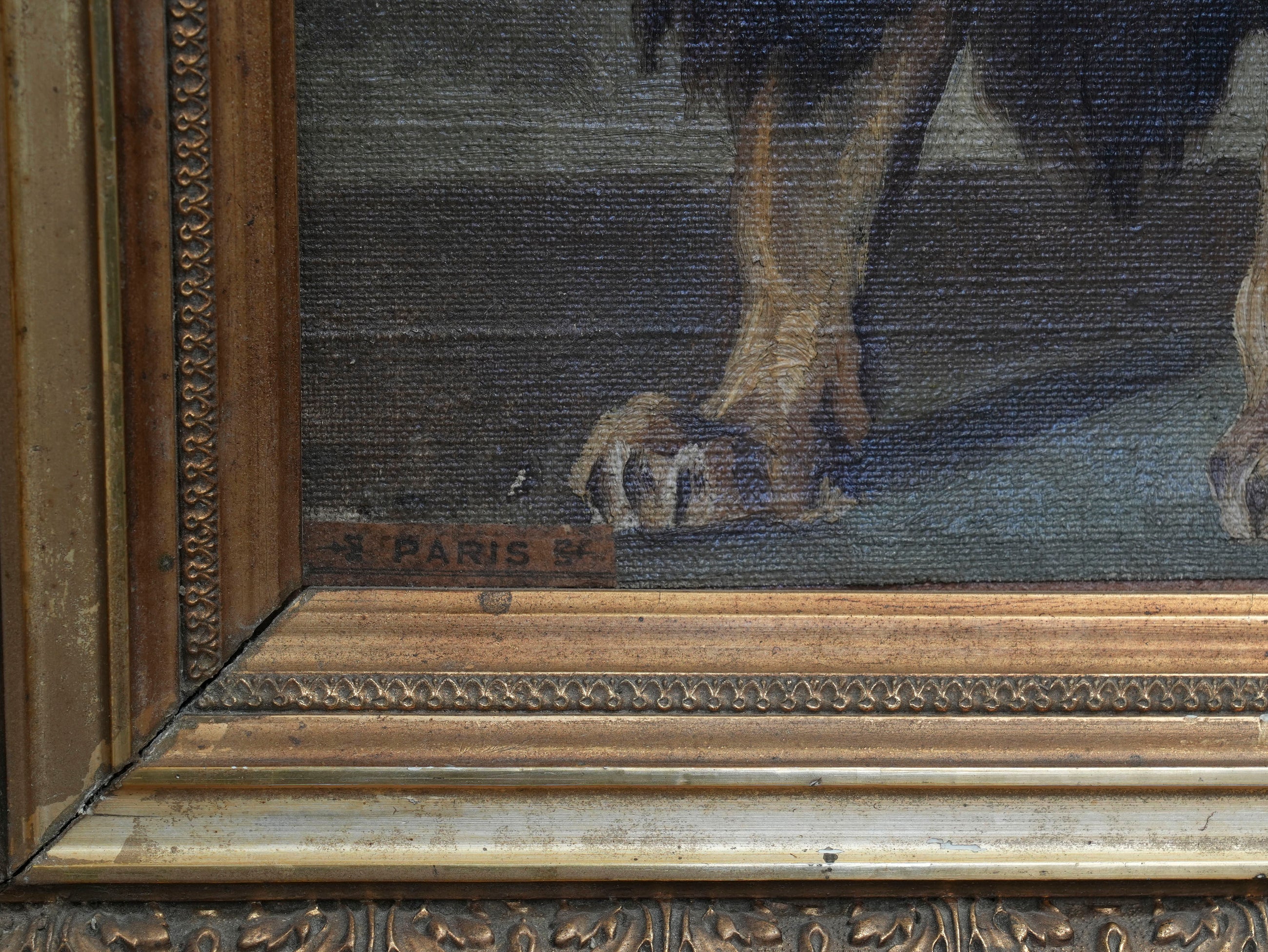 A 19th Century Oil On Board