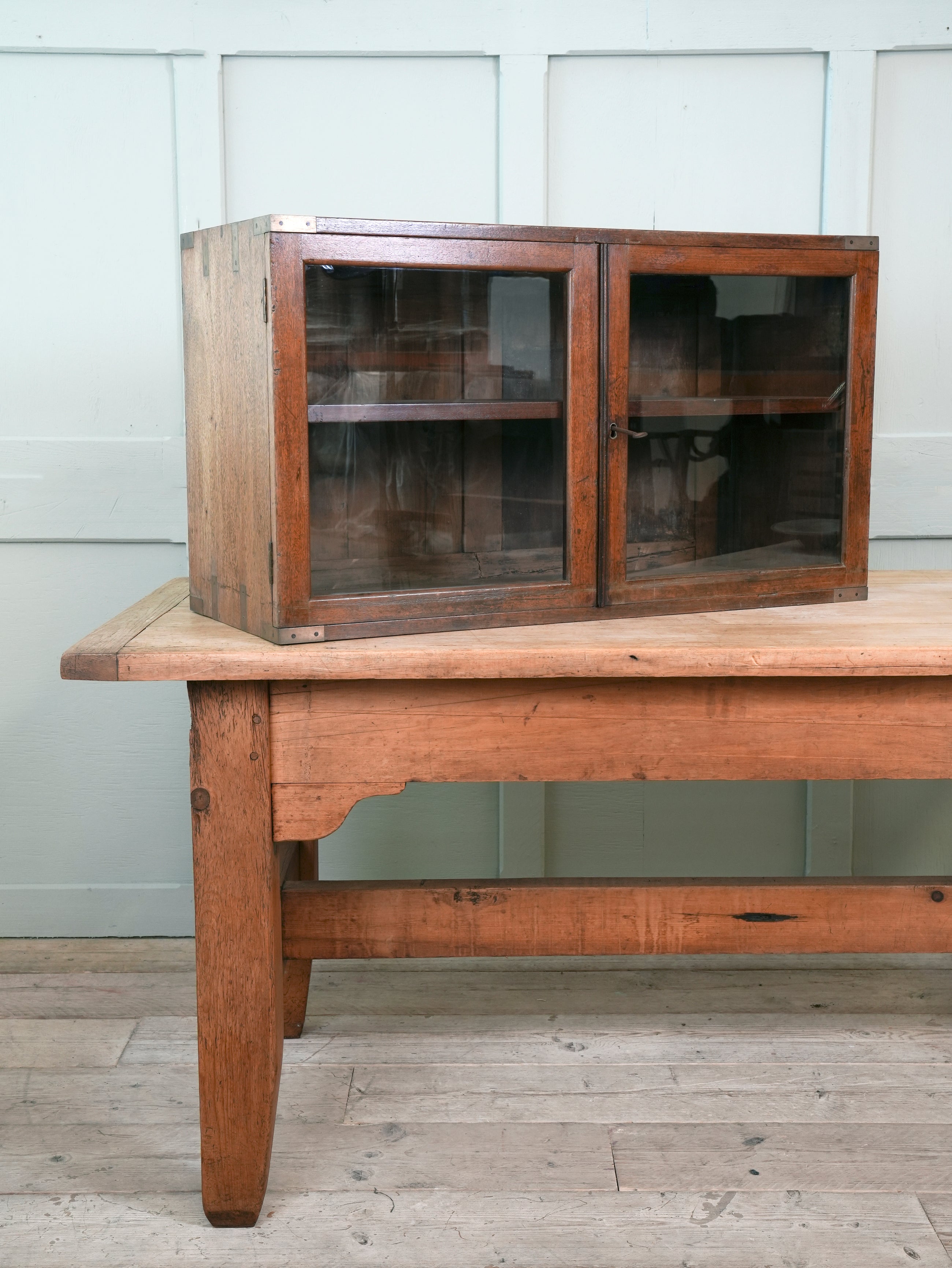 A 19th Century Glazed Campaign Cabinet
