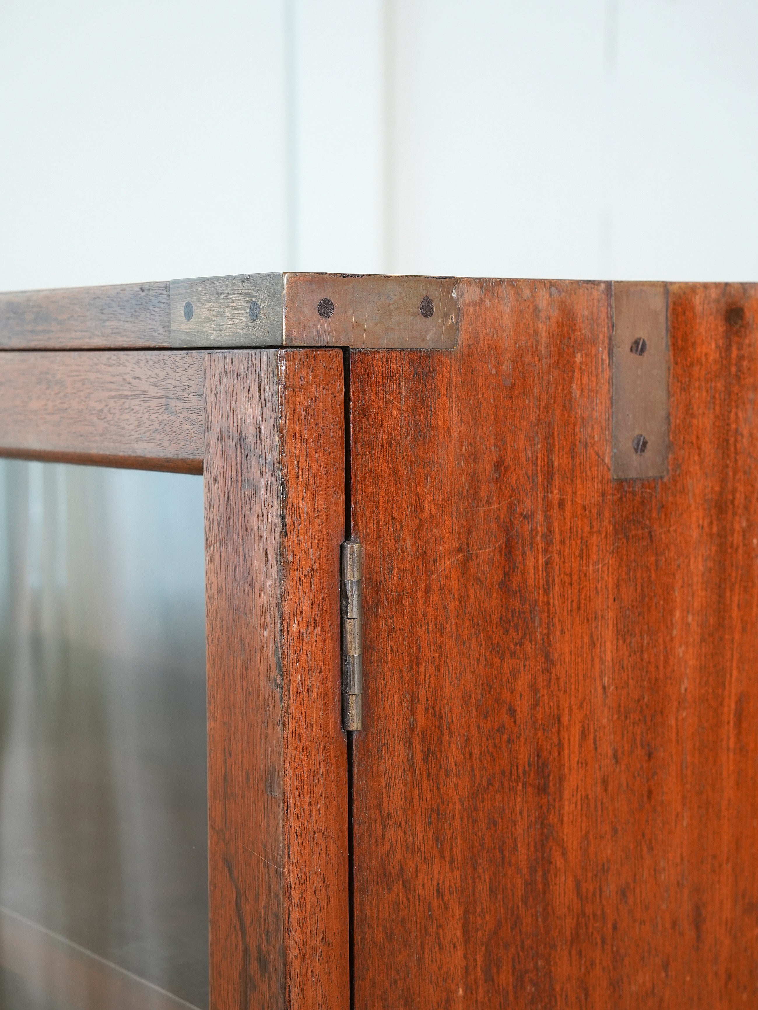 A 19th Century Glazed Campaign Cabinet