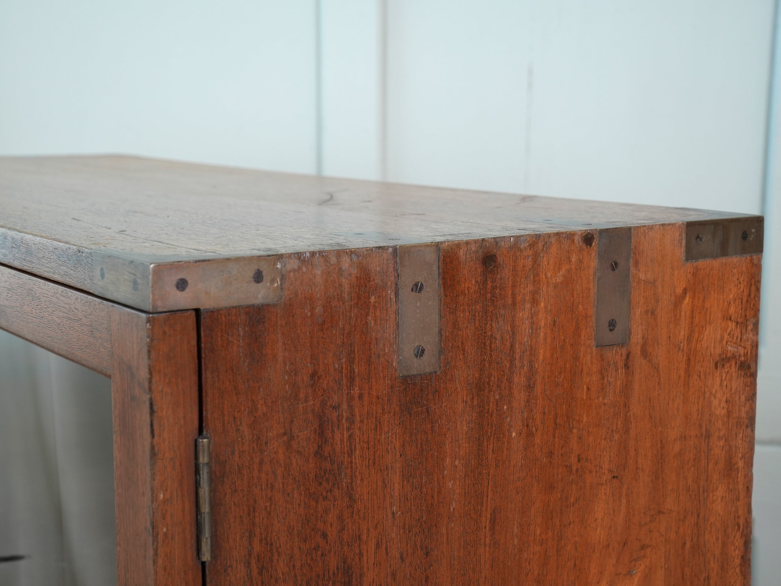 A 19th Century Glazed Campaign Cabinet