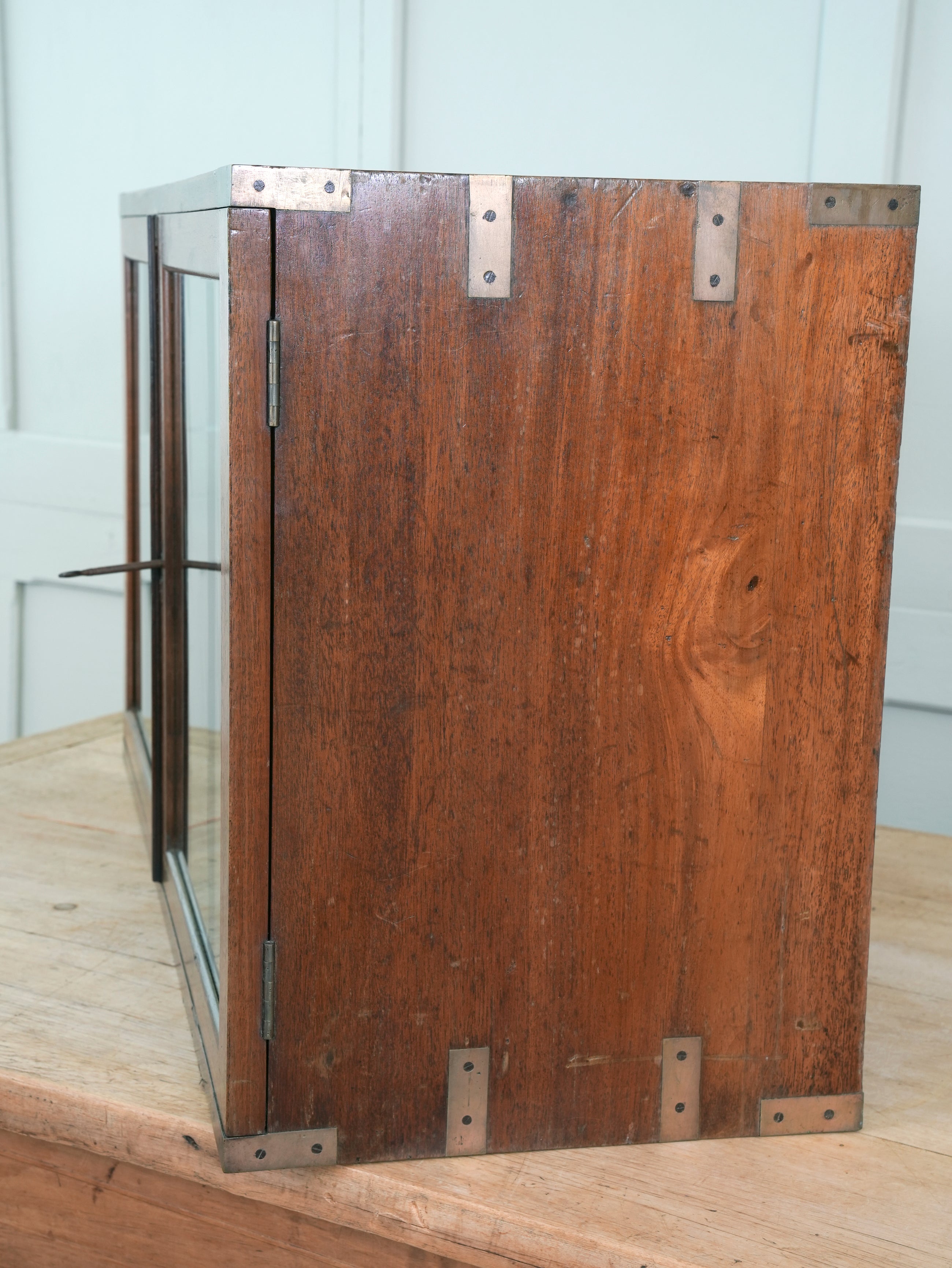 A 19th Century Glazed Campaign Cabinet