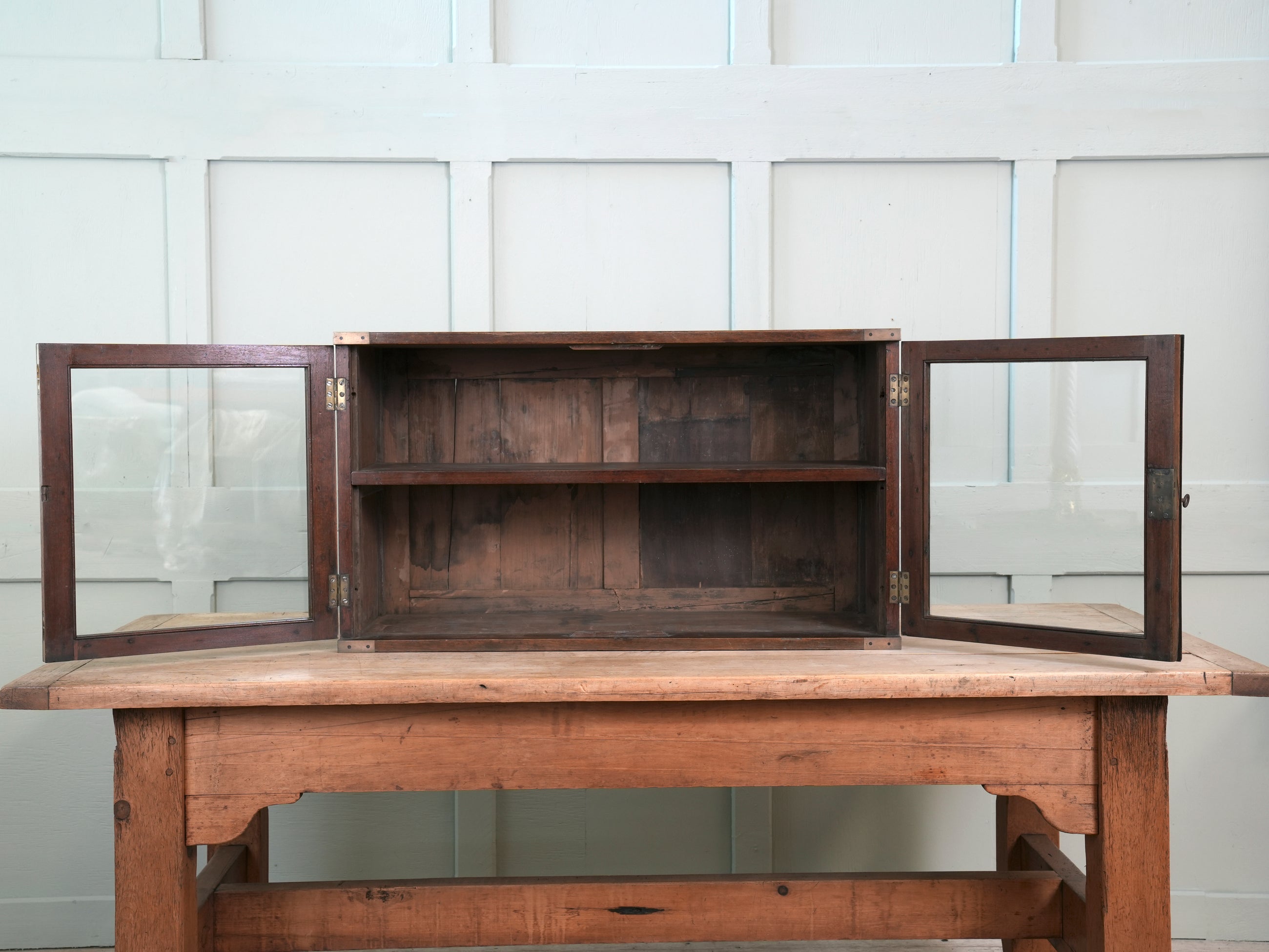 A 19th Century Glazed Campaign Cabinet