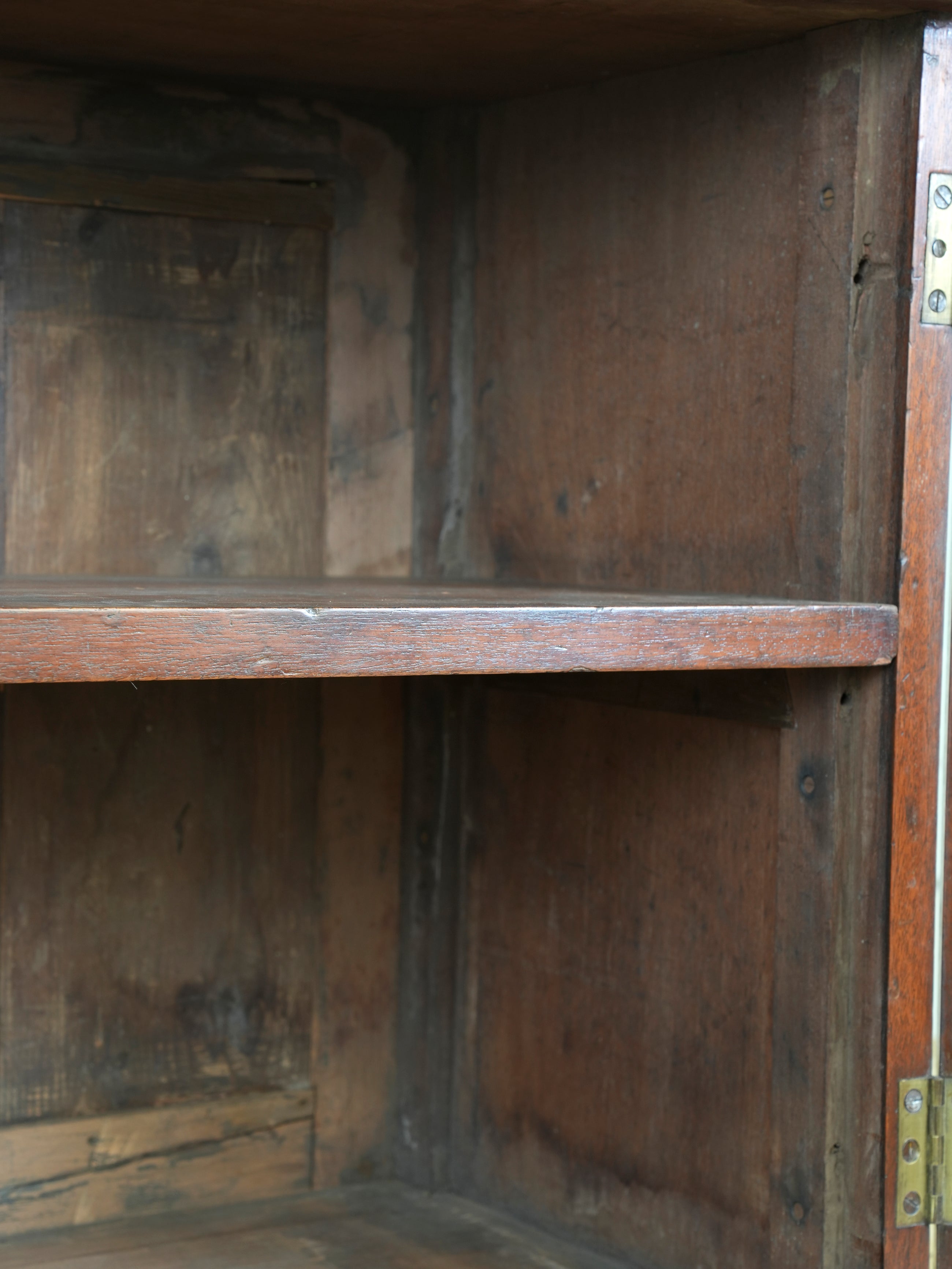 A 19th Century Glazed Campaign Cabinet
