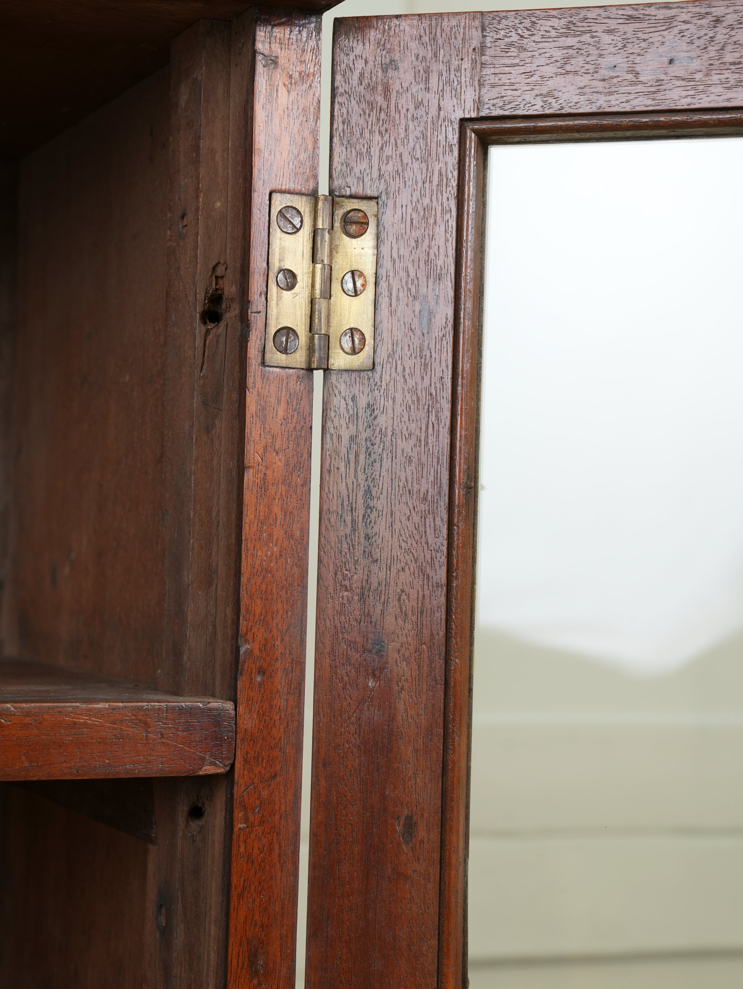 A 19th Century Glazed Campaign Cabinet