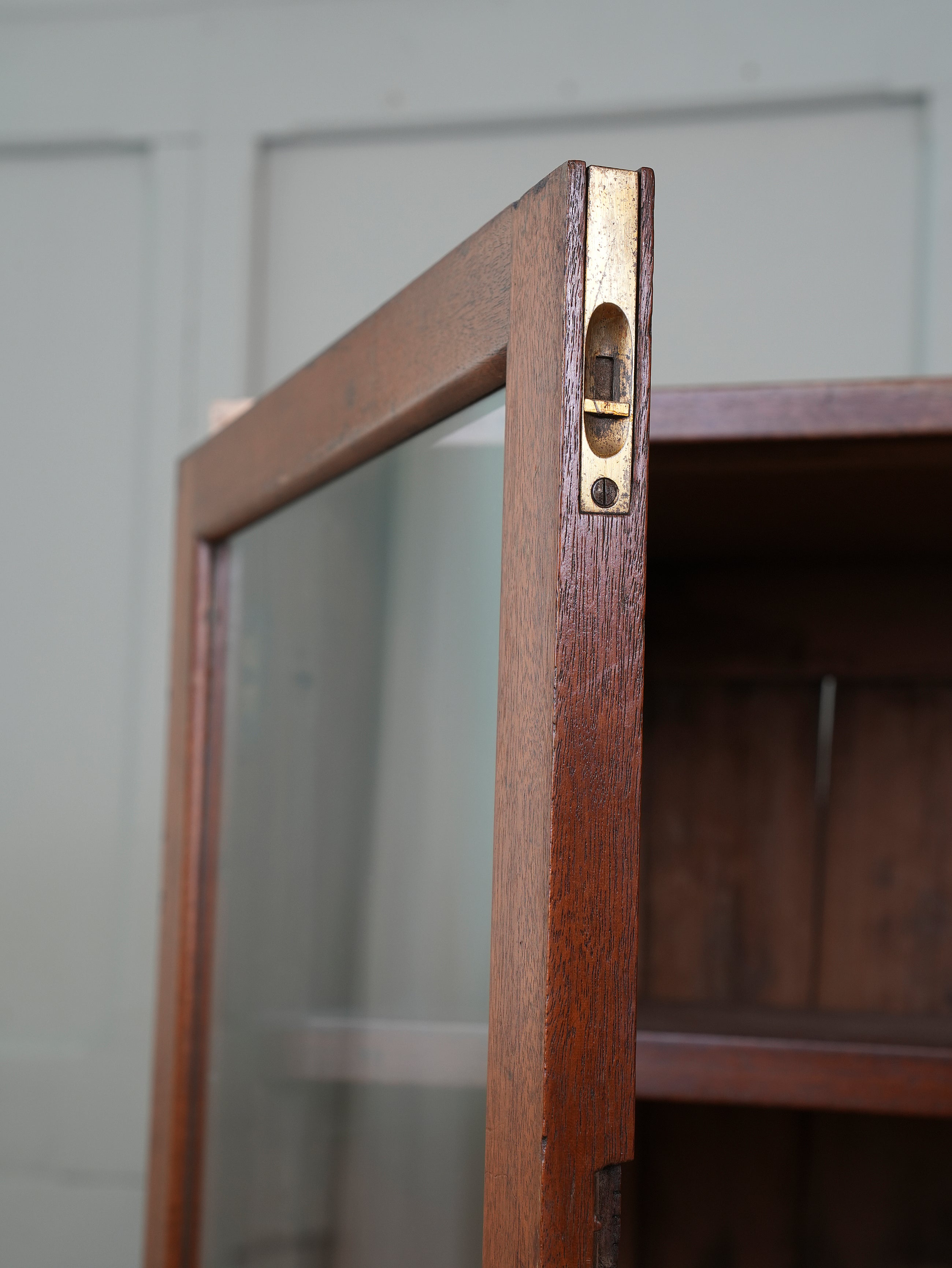 A 19th Century Glazed Campaign Cabinet