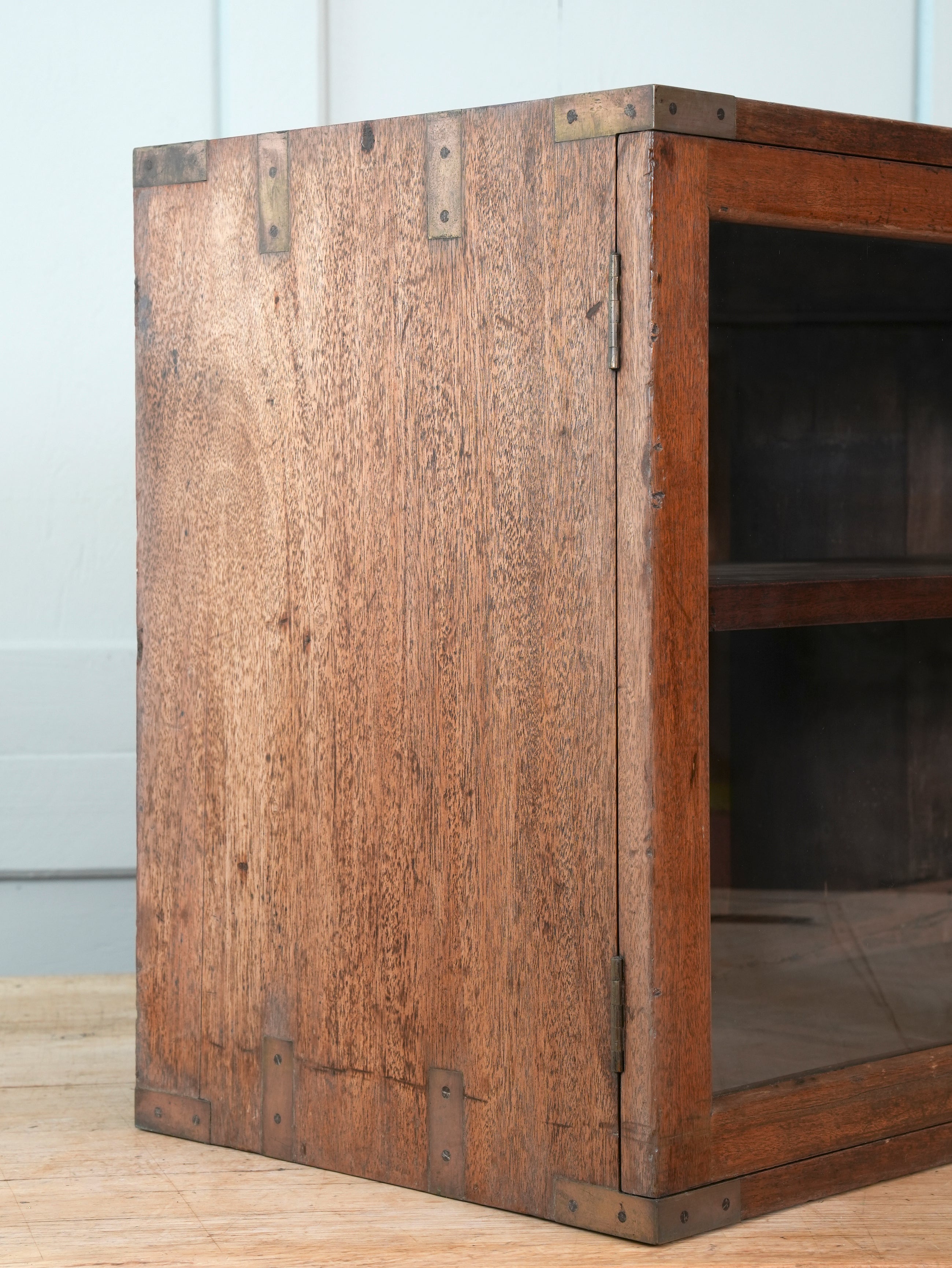 A 19th Century Glazed Campaign Cabinet