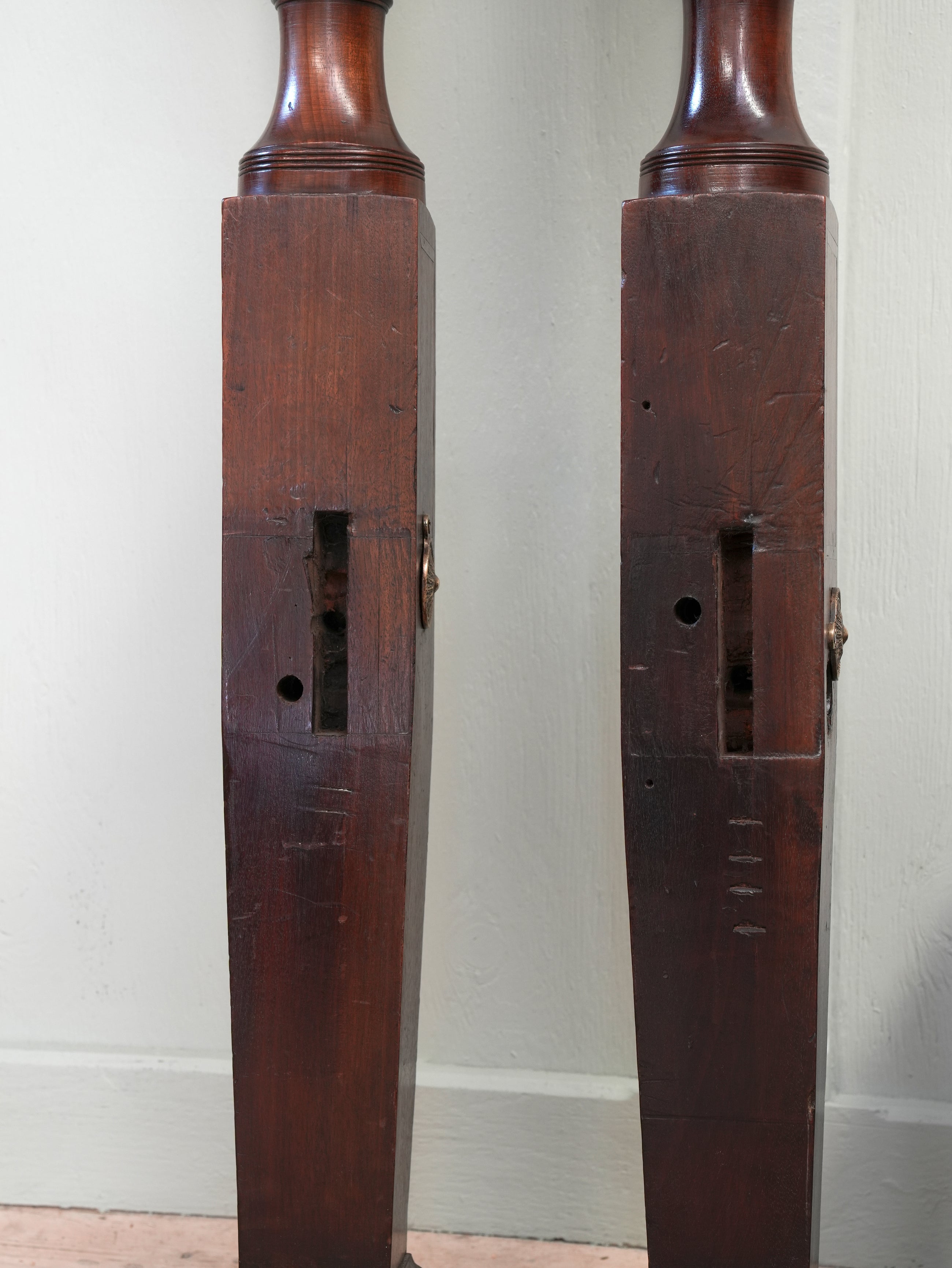 A Pair Of Late Regency Mahogany Bed Posts