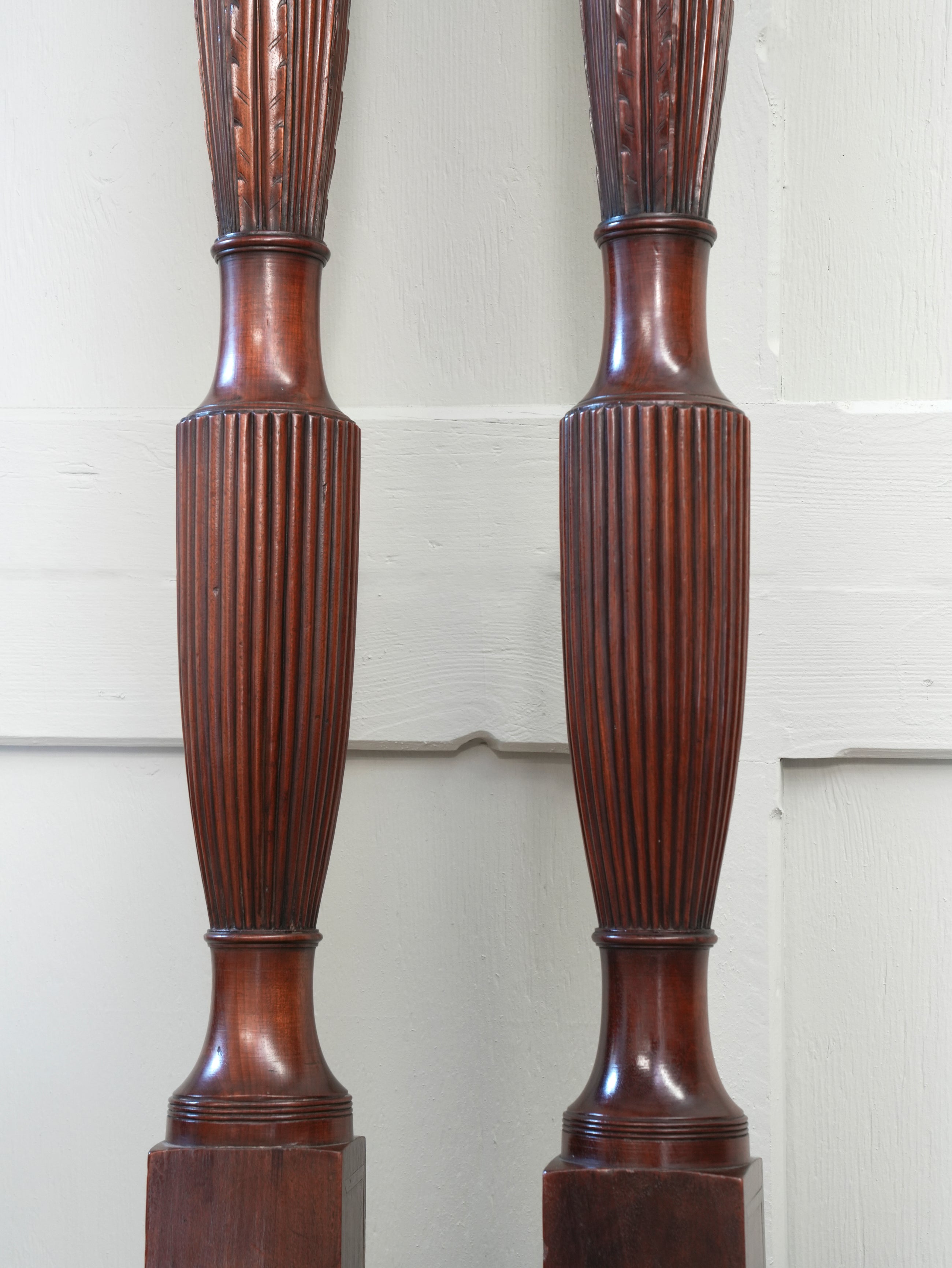 A Pair Of Late Regency Mahogany Bed Posts