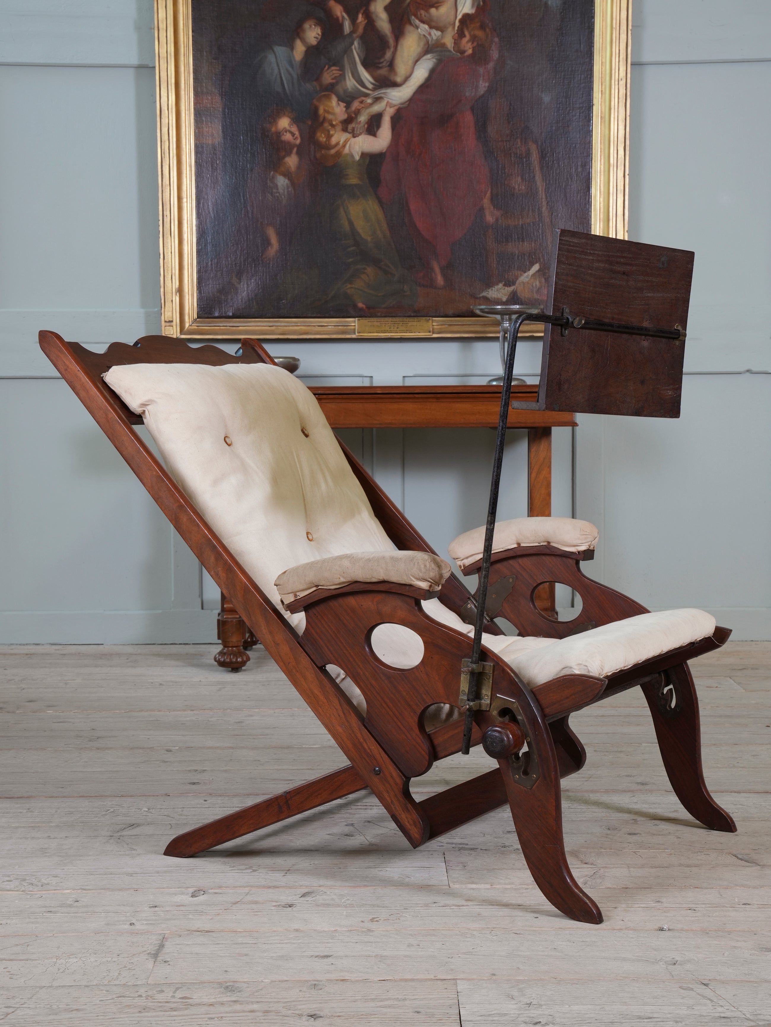 A Teak Campaign Chair