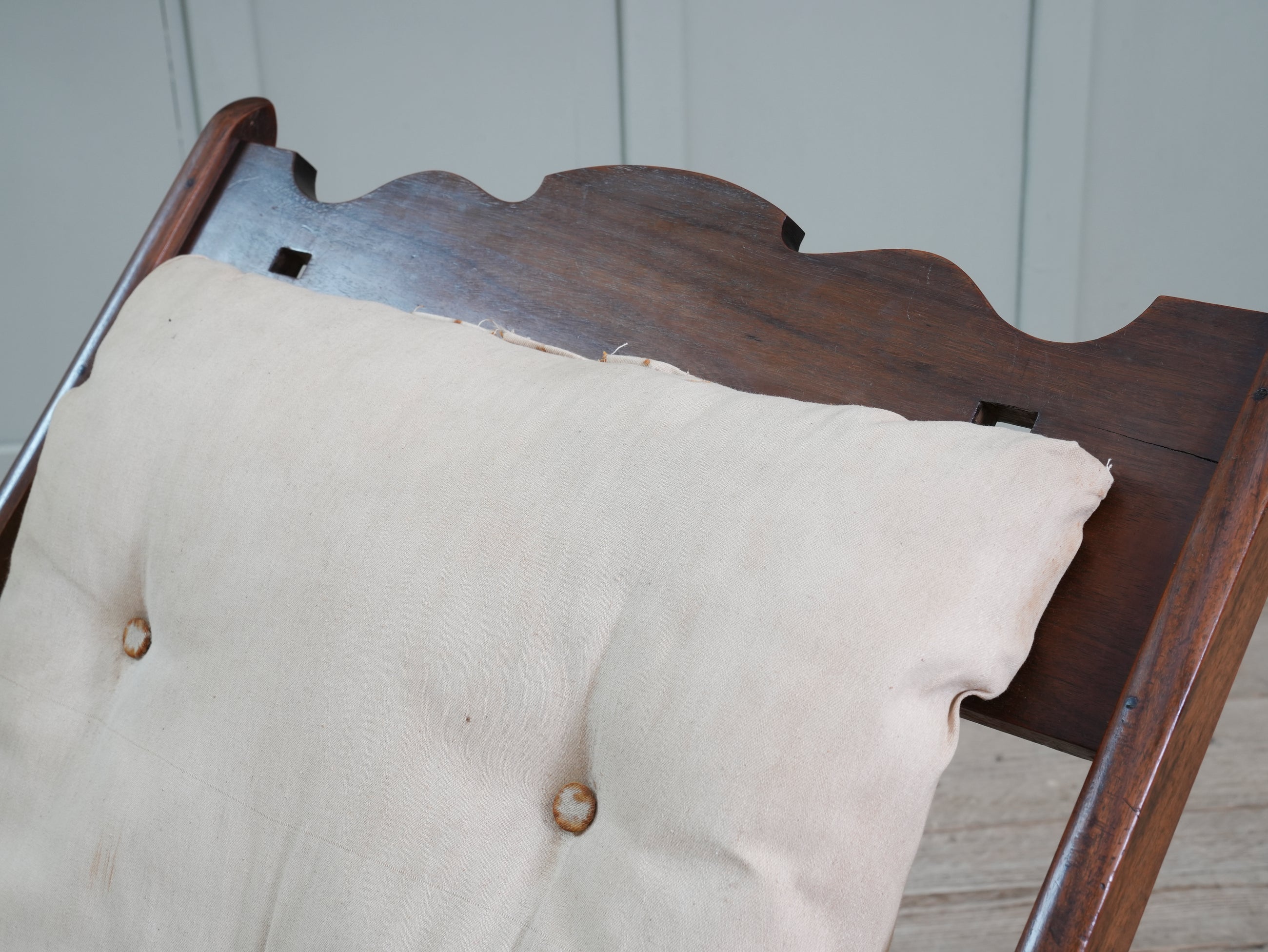 A Teak Campaign Chair