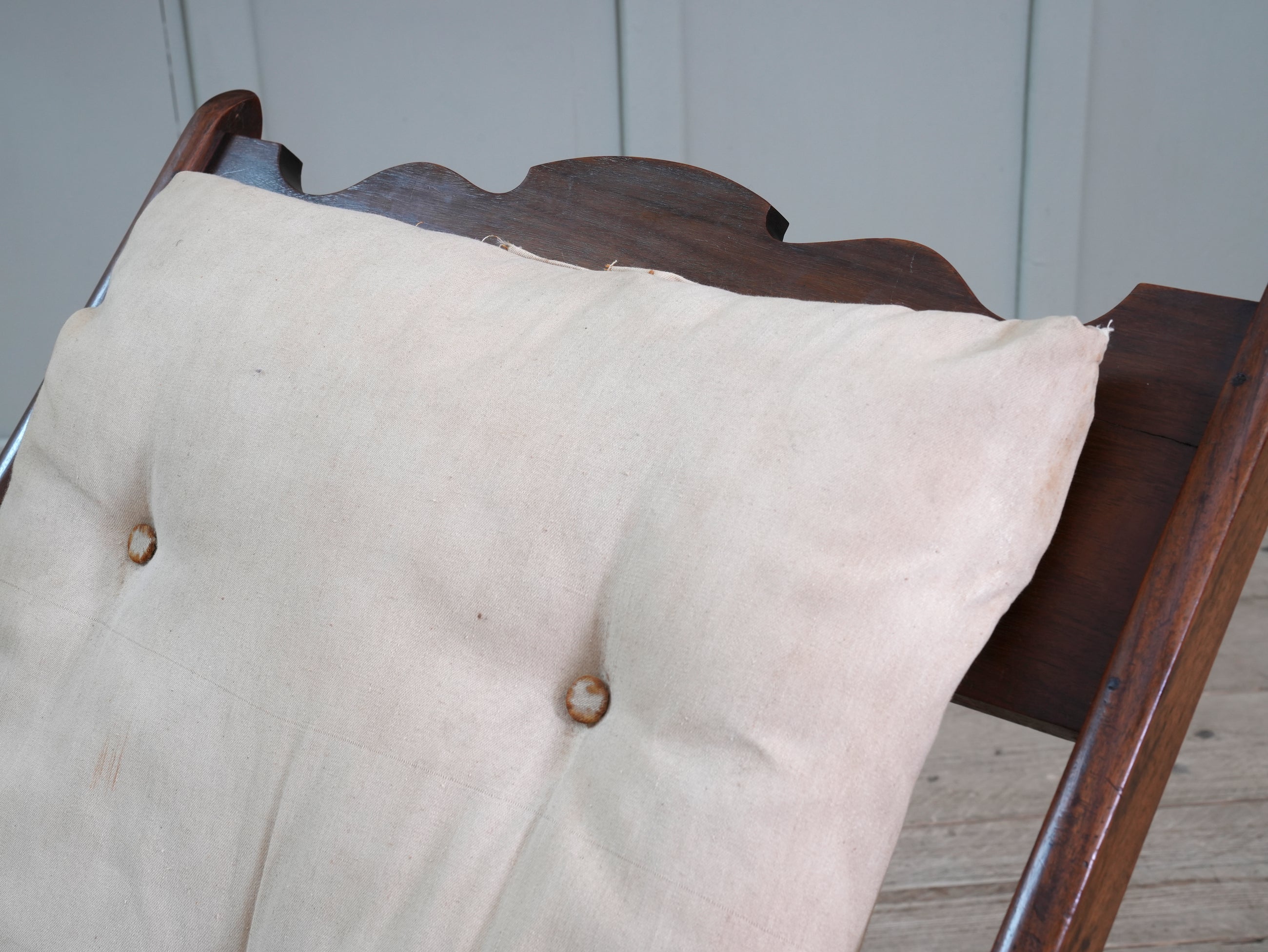 A Teak Campaign Chair