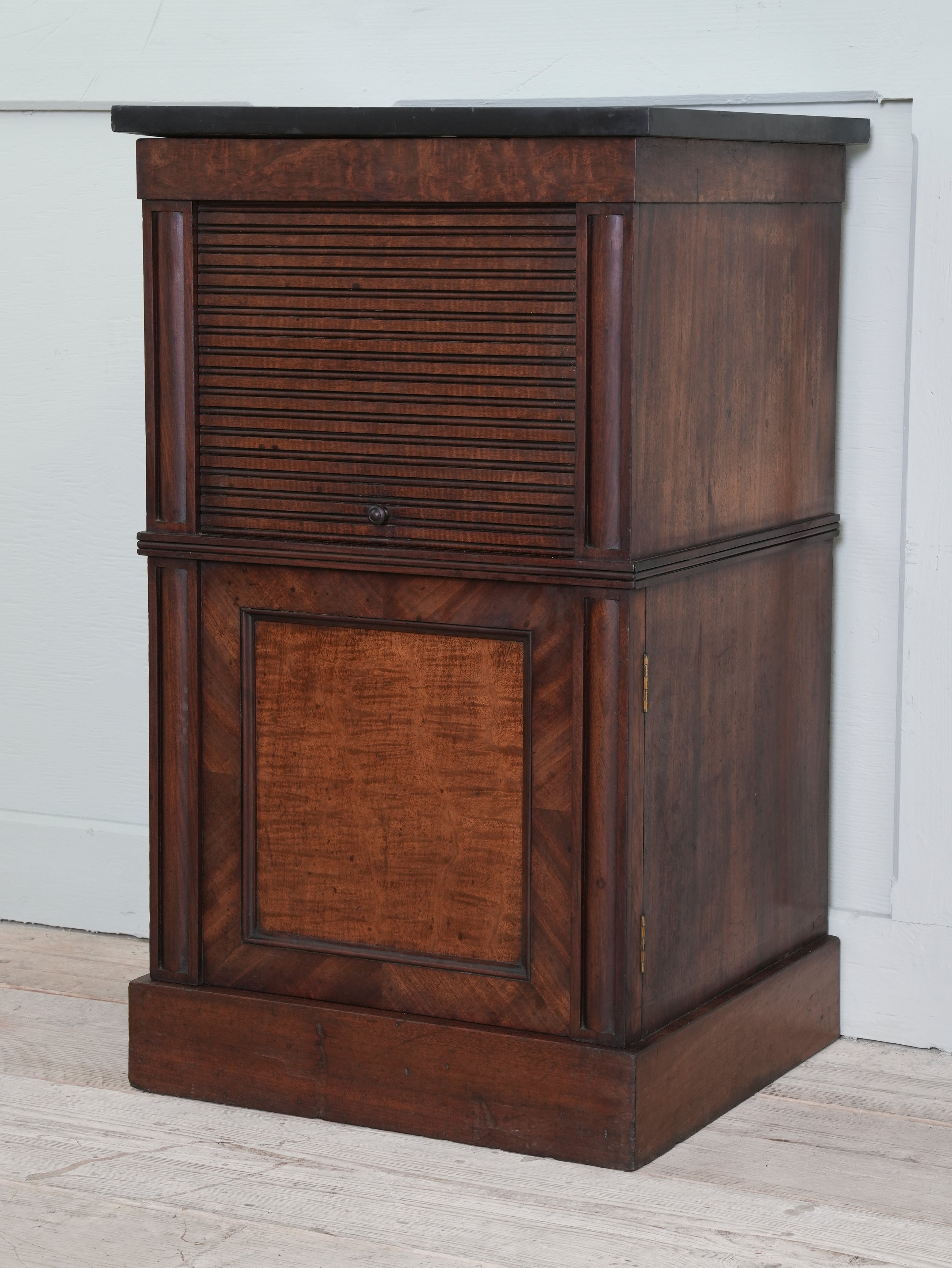 A Regency Mahogany Tambour Fronted Cabinet