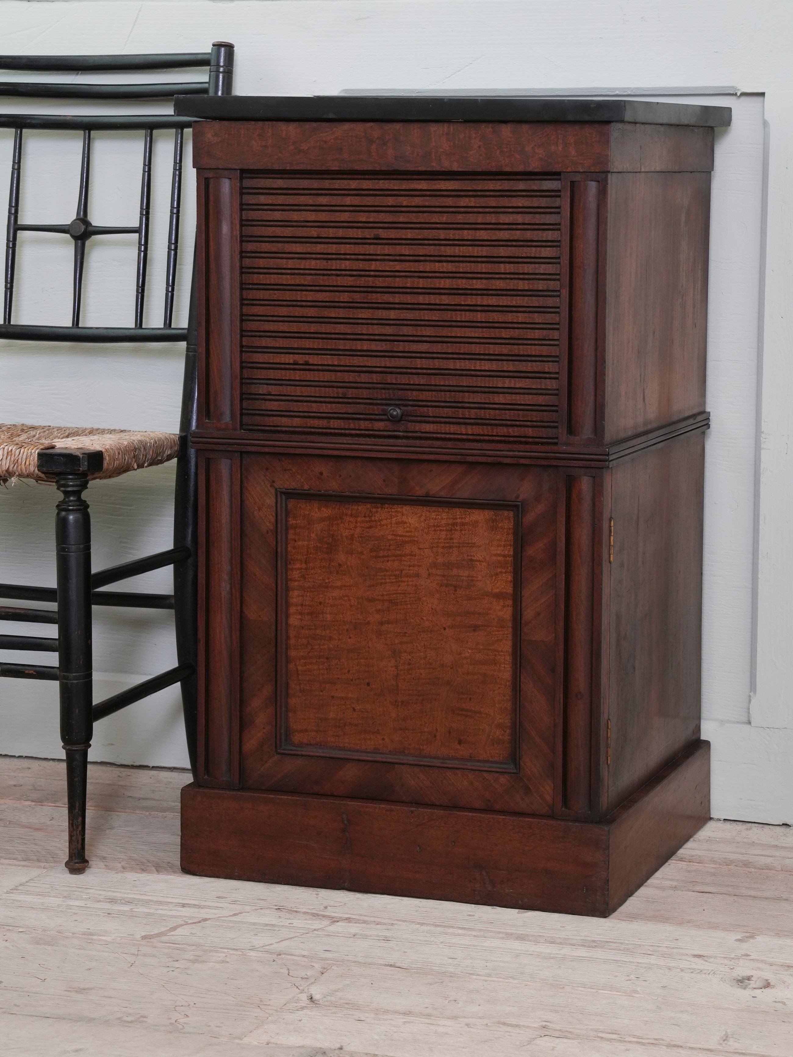 A Regency Mahogany Tambour Fronted Cabinet