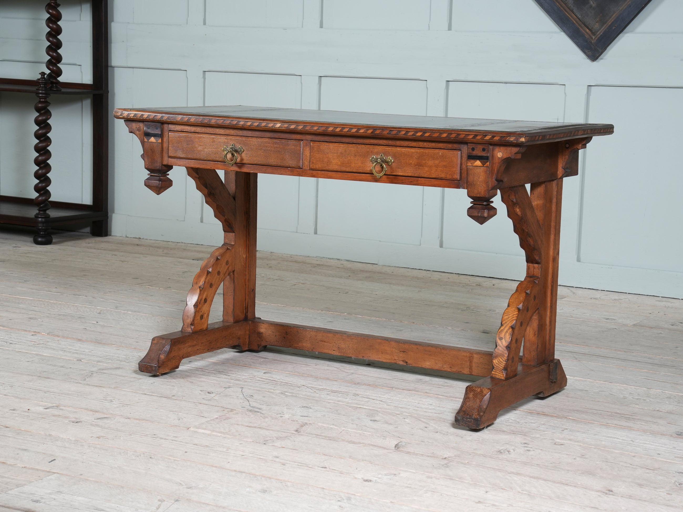 A Gothic Revival Desk in the manner of Charles Bevan