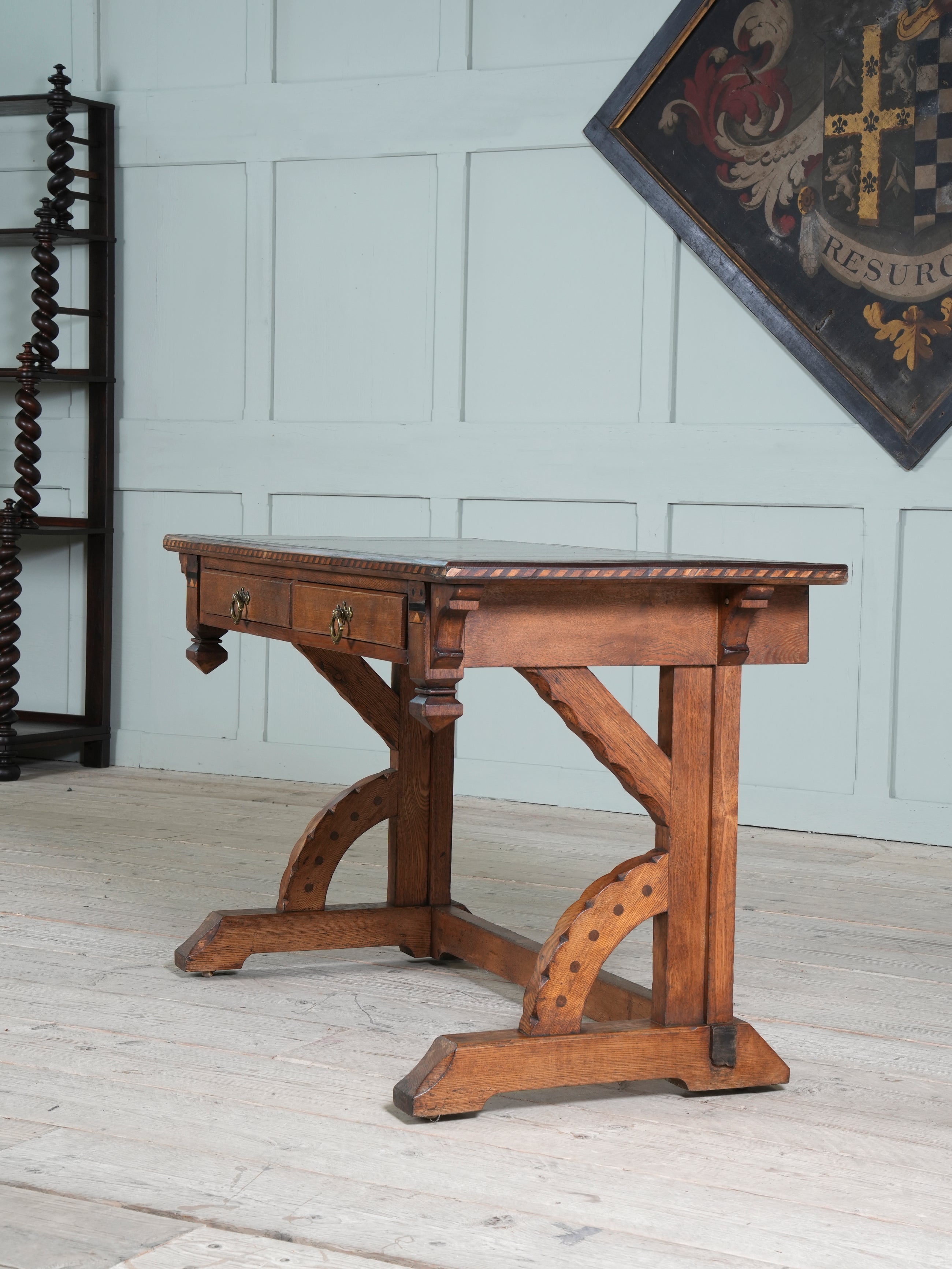 A Gothic Revival Desk in the manner of Charles Bevan