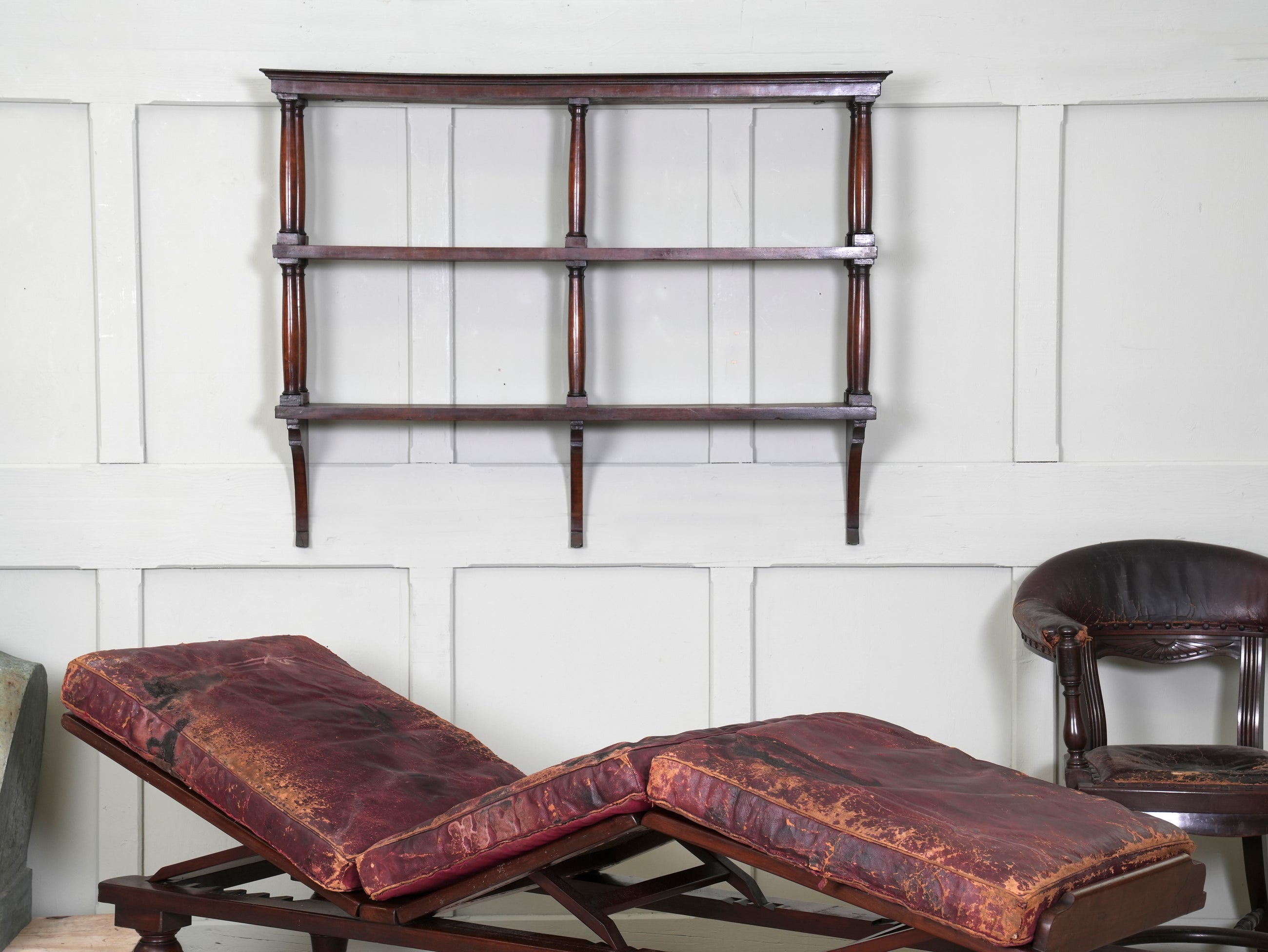 Mahogany Hanging Shelves