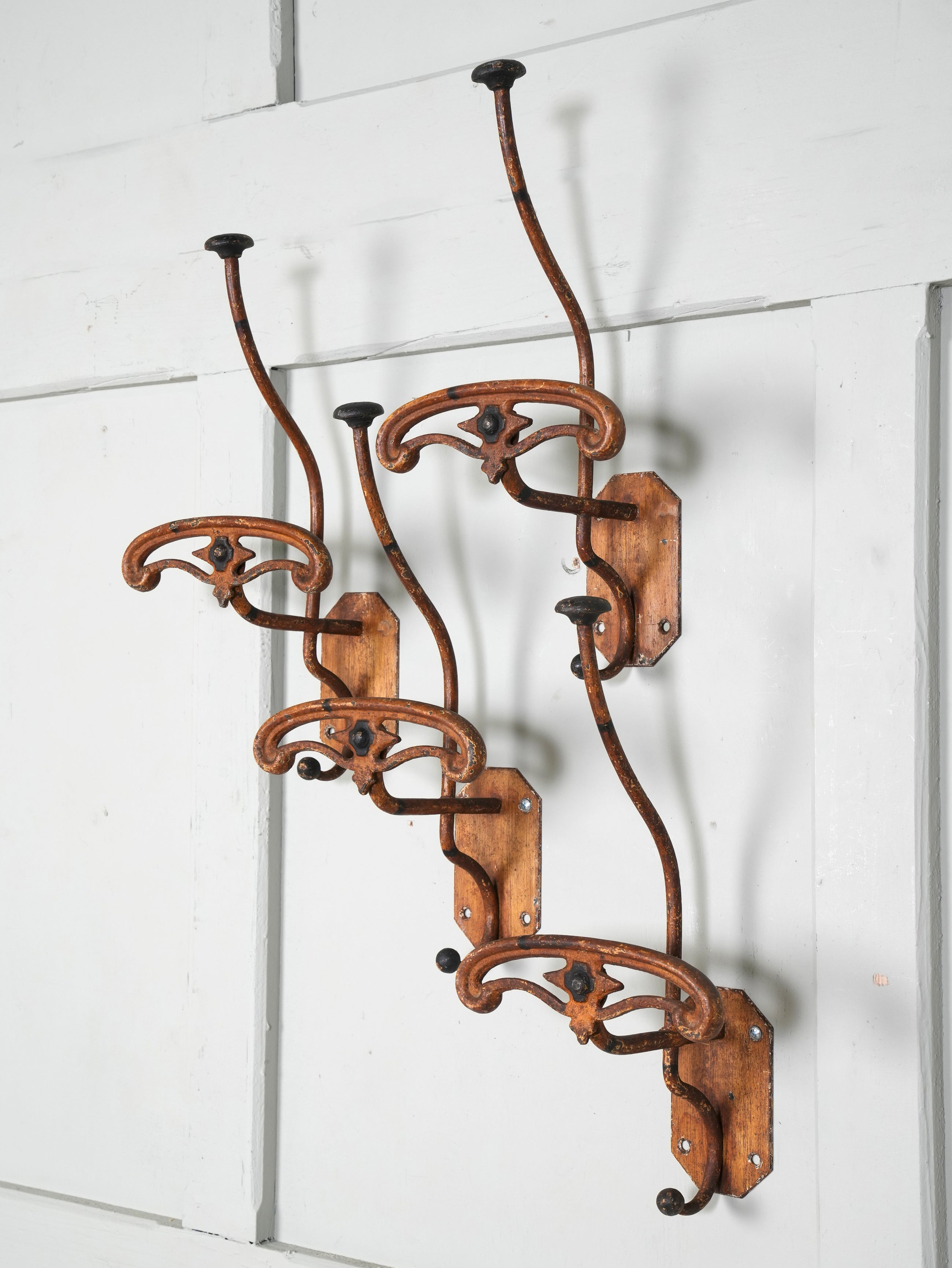 Four Large Hat & Coat Hooks