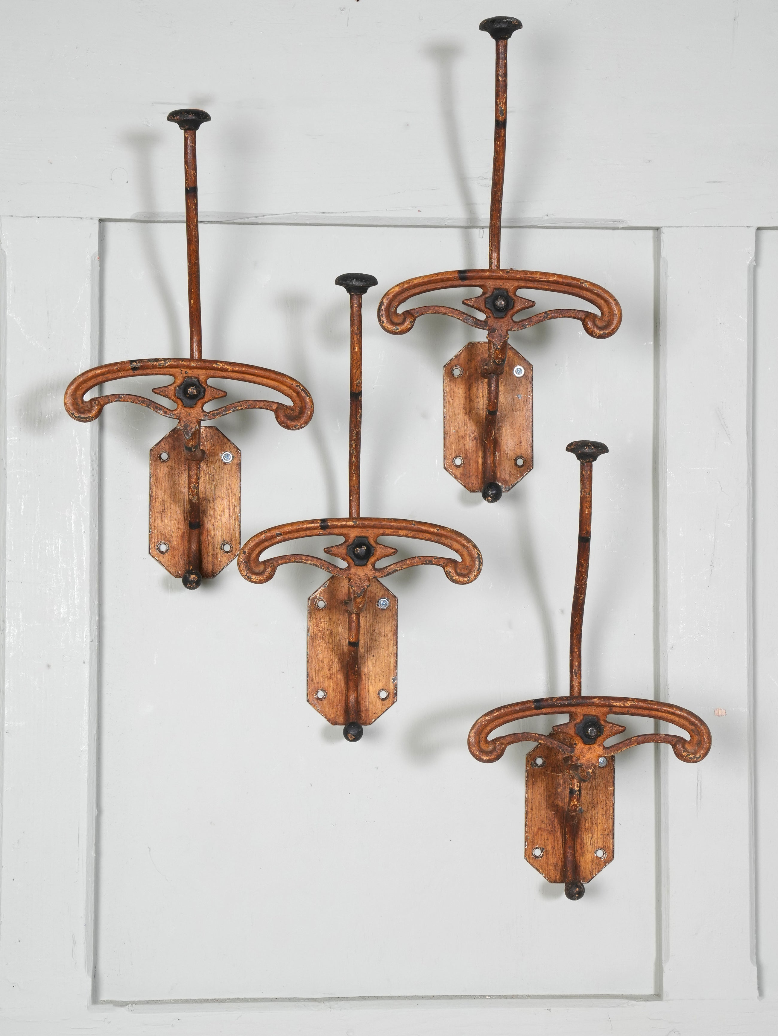 Four Large Hat & Coat Hooks