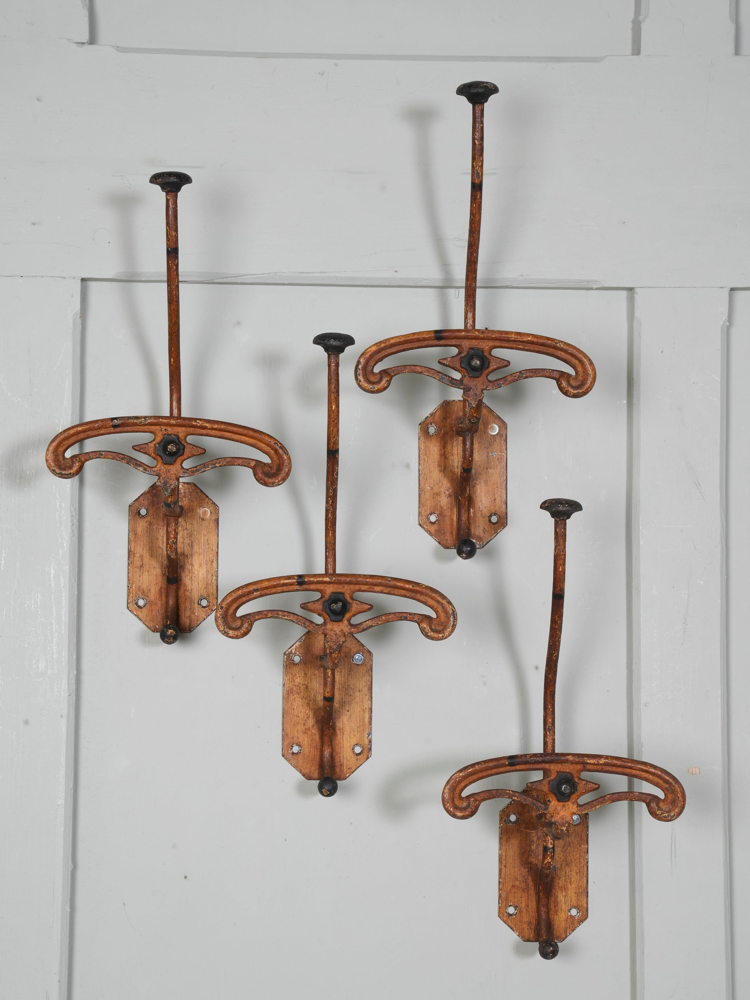 Four Large Hat & Coat Hooks
