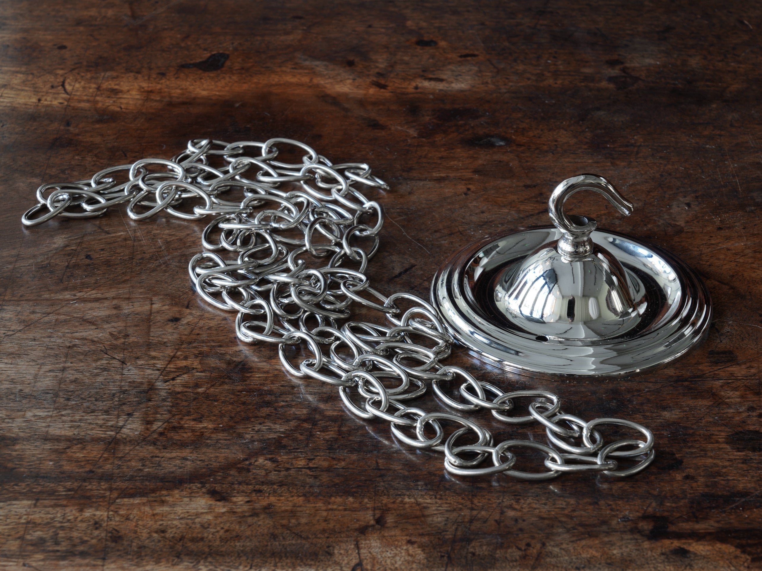 The Capel Bach Opaline Glass Pendant in Nickel