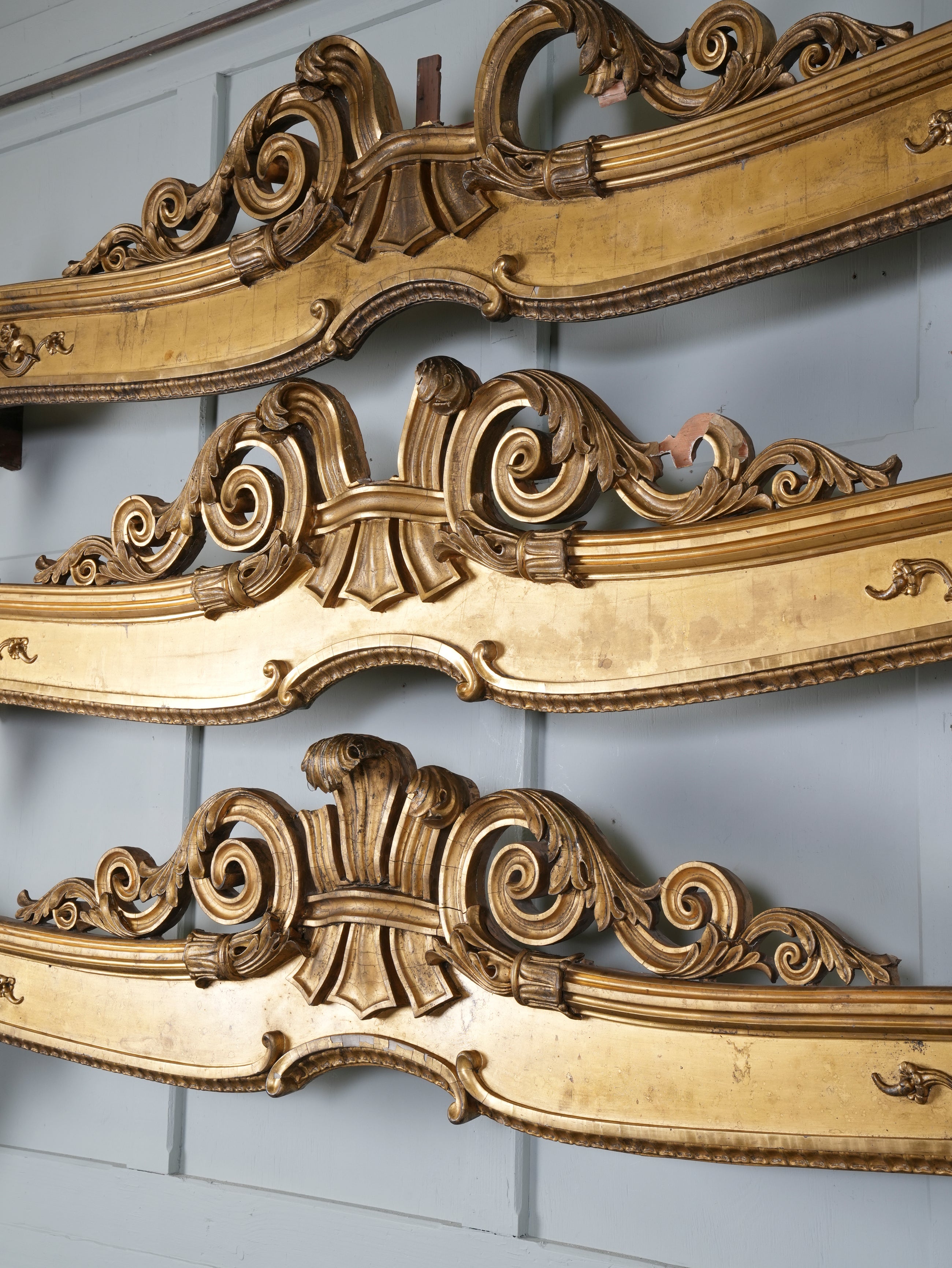 Three George IV Giltwood & Gesso Pelmets