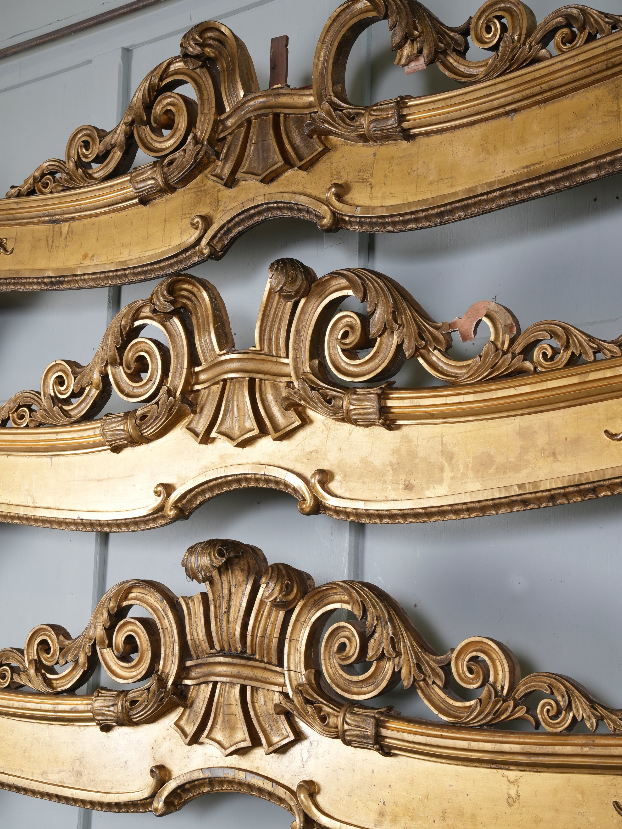 Three George IV Giltwood & Gesso Pelmets